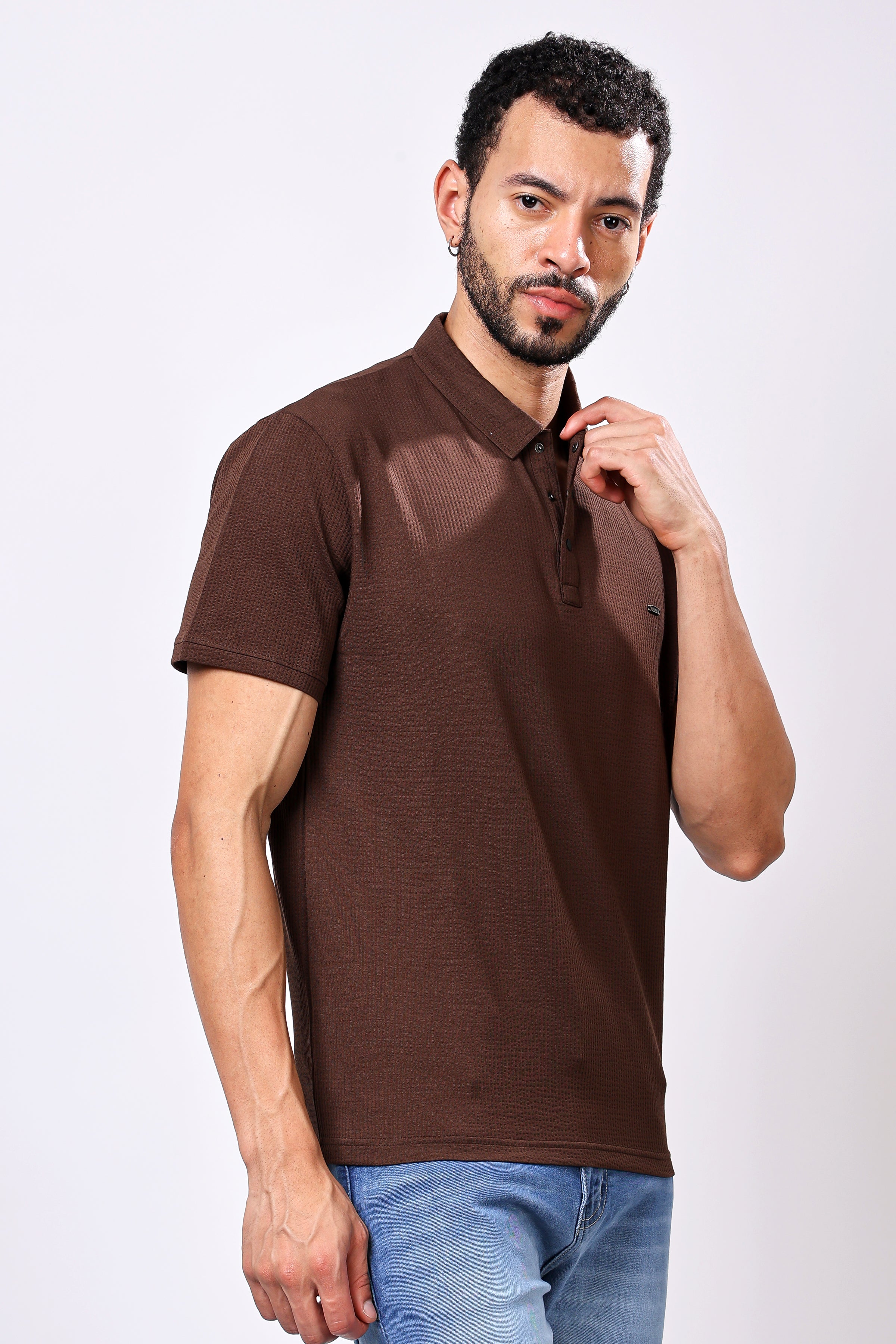 Stylox Solid Polo T-Shirt For Men