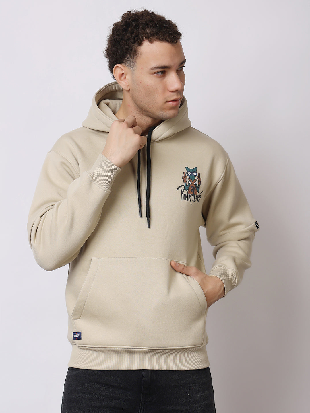 Stylox Men’s Graphic Winter Hoodie – Floyd Printed Pullover with Kangaroo Pocket & Warm Fleece Fabric