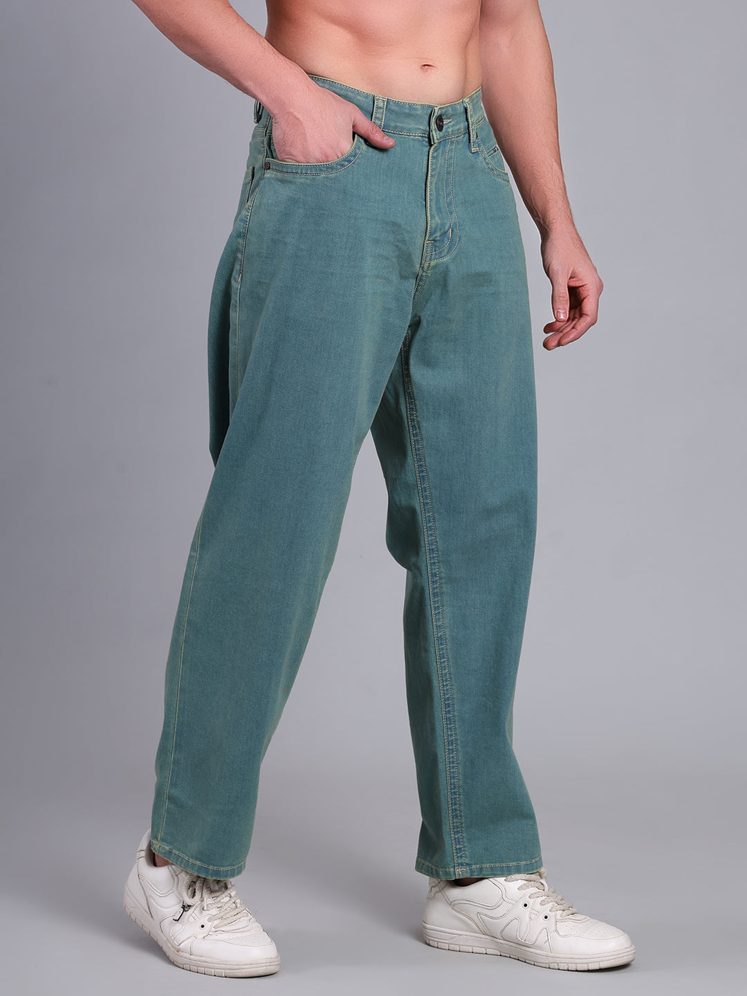Stylox Men’s Sea Blue Loose Fit Jeans – Street-Ready Comfort & Classic Style