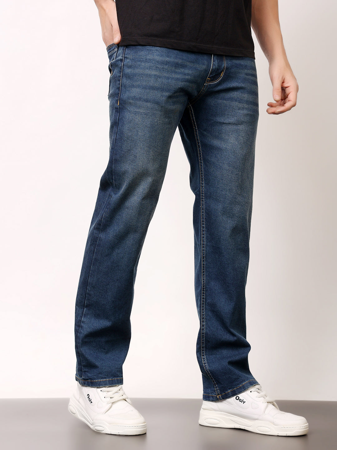 Stylox Comfort Fit Solid Men’s Jeans – Relaxed Style & All-Day Comfort J-11