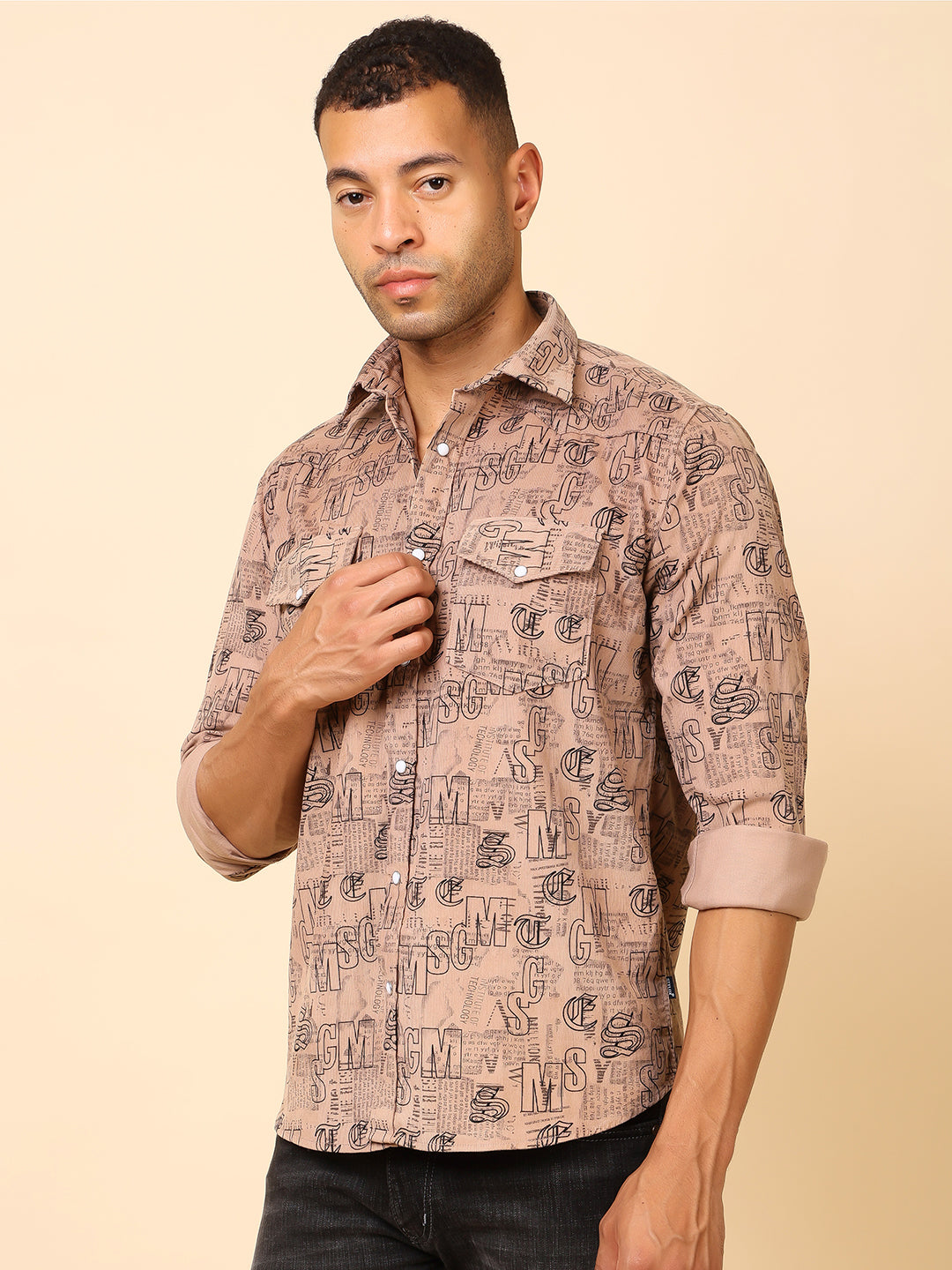 Stylox Regular Fit Full Sleeve Printed Shirt for Men