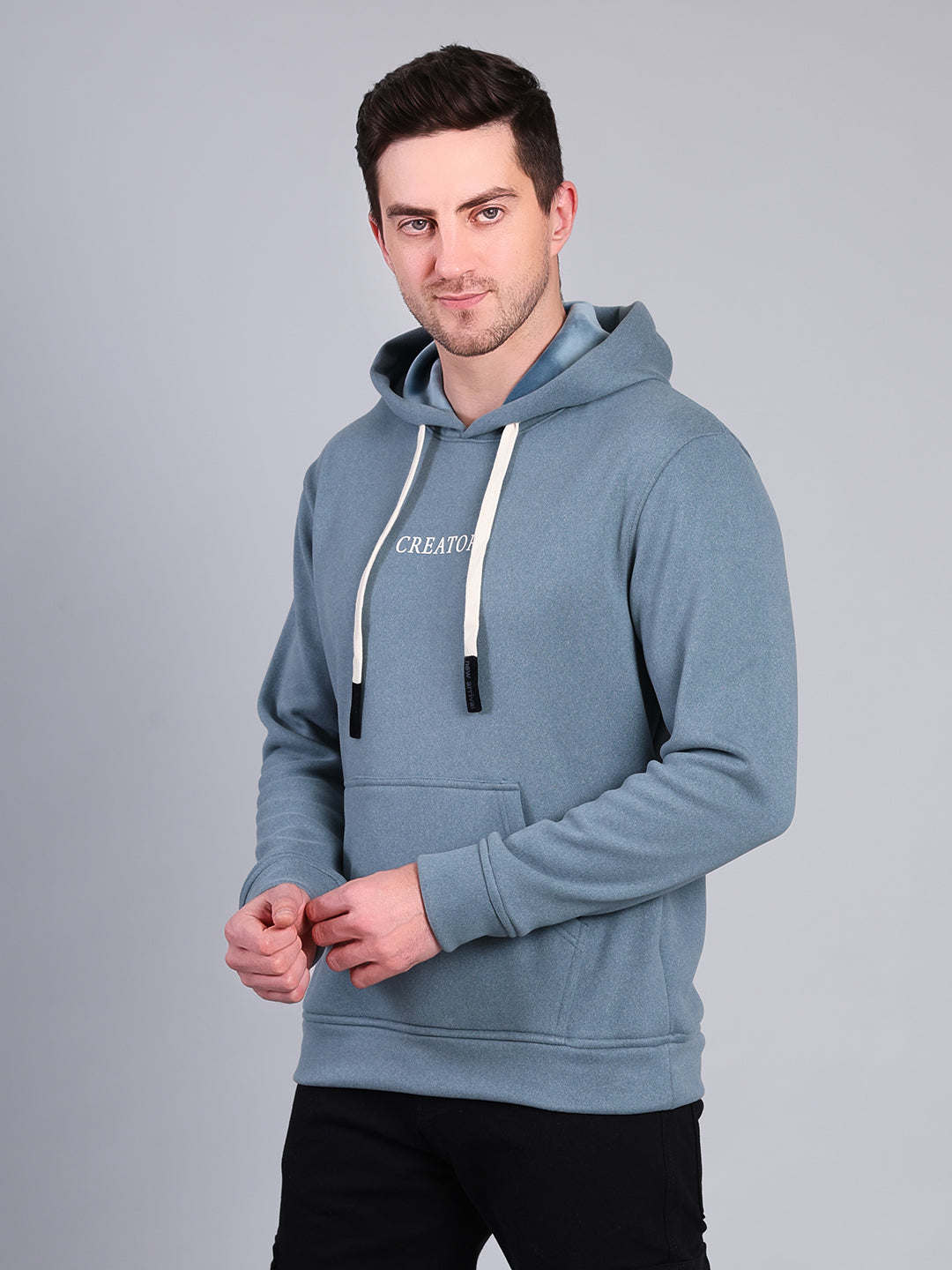 Stylox Men’s Winter Printed Hoodie | Pullover Sweatshirt with Kangaroo Pocket & Hood | Warm Casual Wear