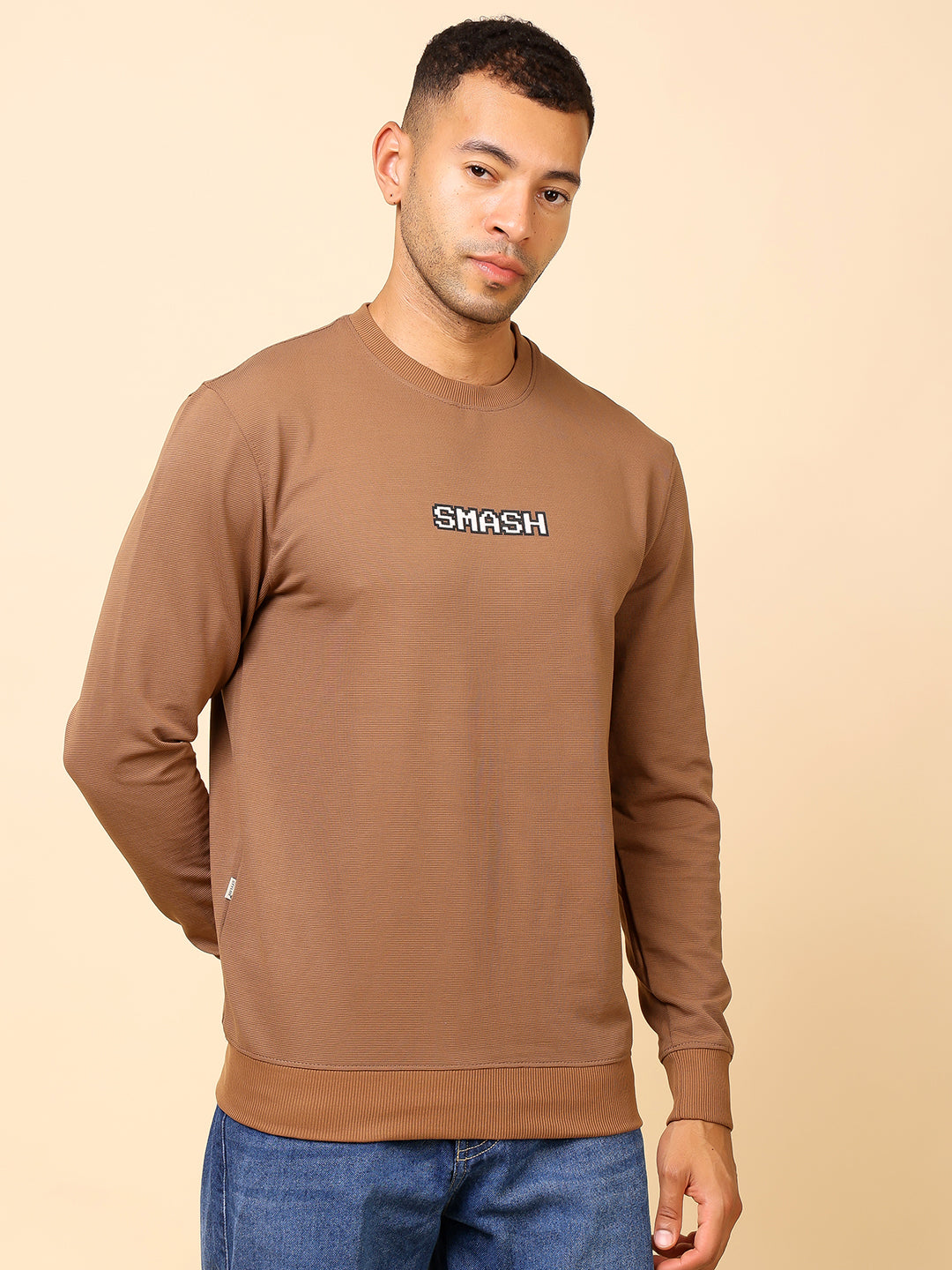 Stylox Men’s Round Neck Full Sleeve Sweatshirt with Back Graphic Print – Casual Streetwear Style