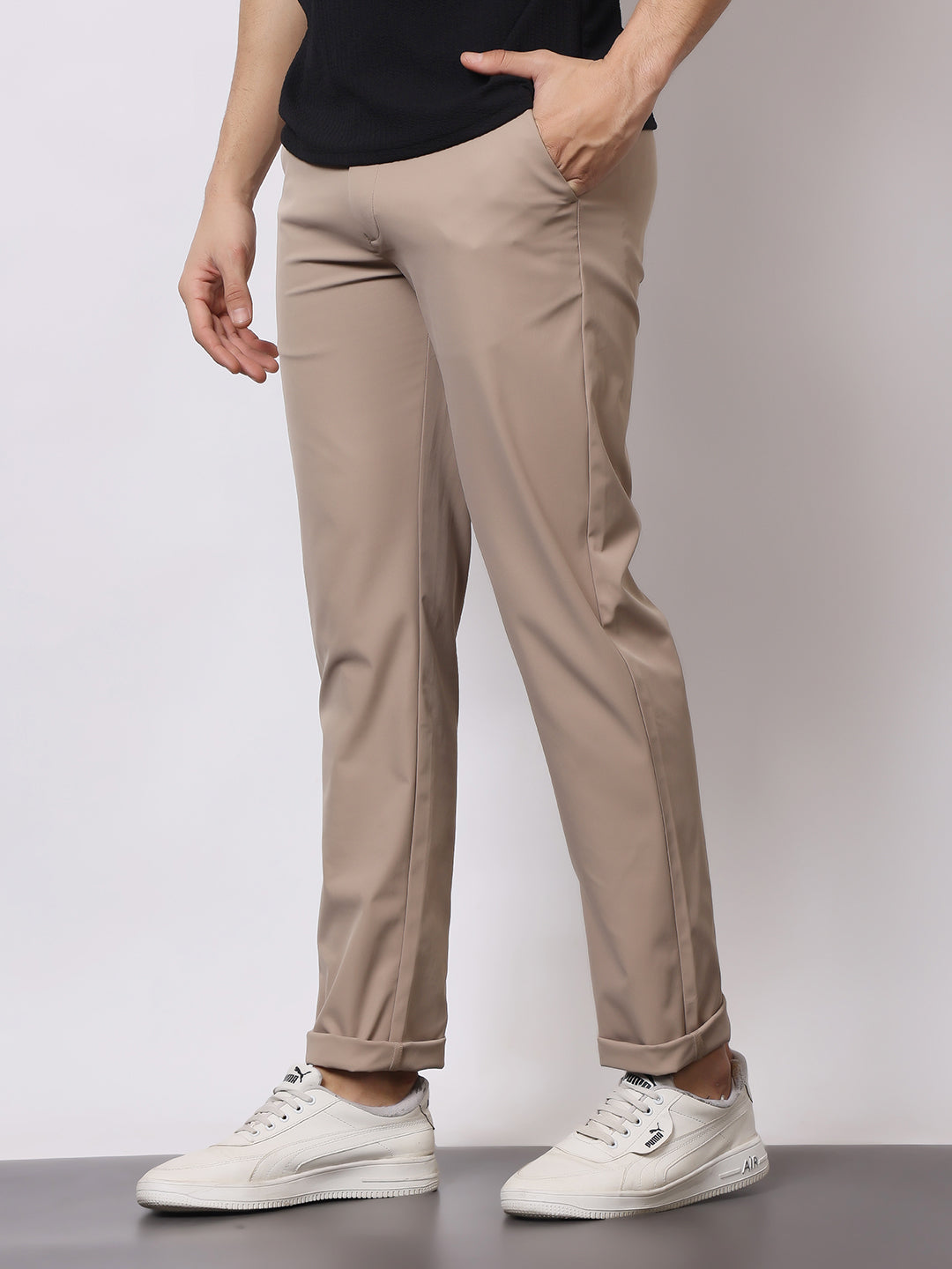 Stylox Men’s Premium Regular Fit Stretch Trousers – Formal & Casual Pants | Wrinkle-Free Office Wear - Stylox