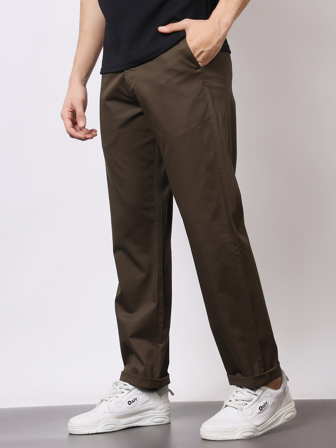 Stylox Men’s Premium Straight Fit Cotton Trousers – Casual & Office Wear Pants - Stylox