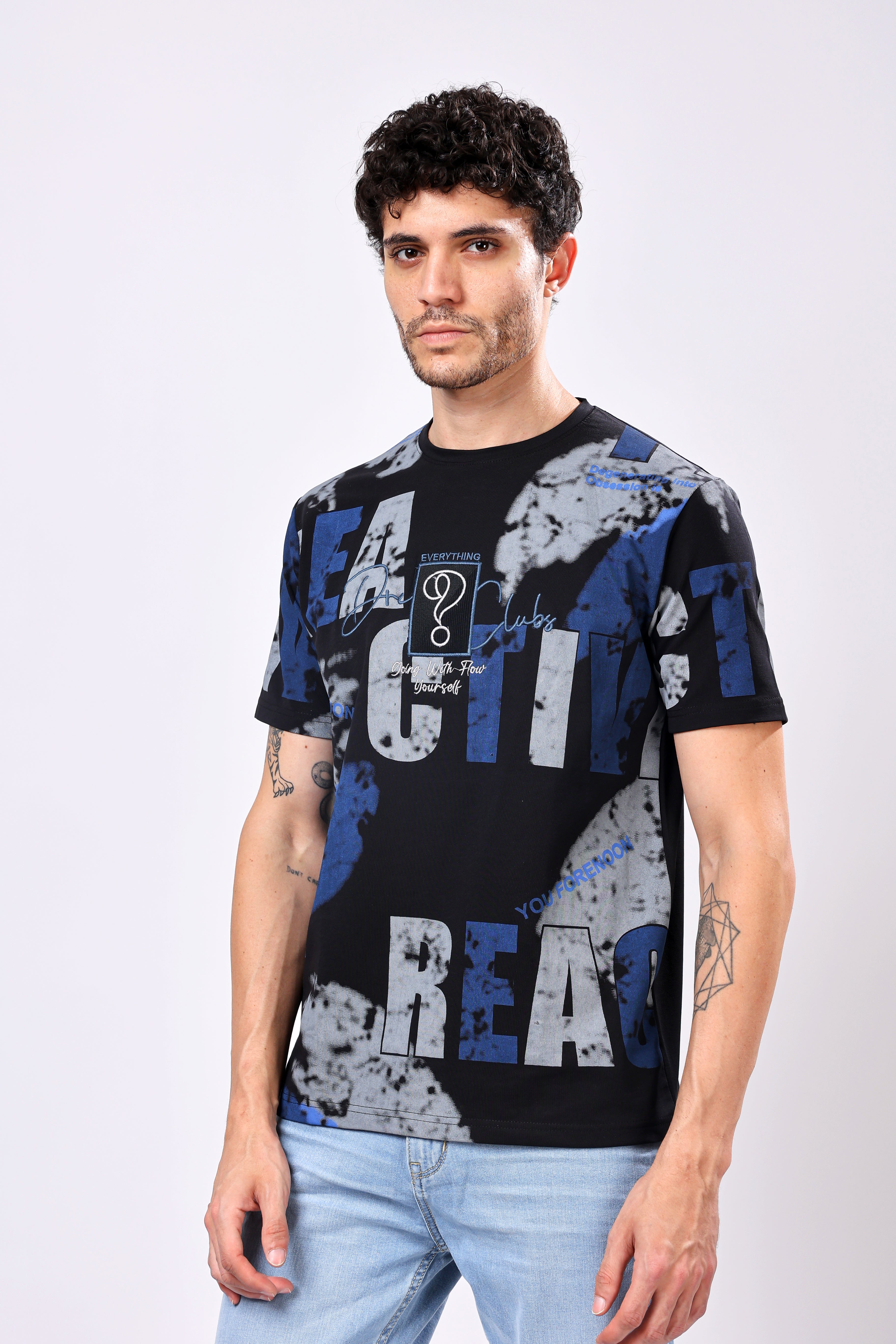 Stylox Men’s Regular Fit Round Neck Half Sleeve Printed T-Shirt | Casual Cotton Graphic Tee for Daily Wear