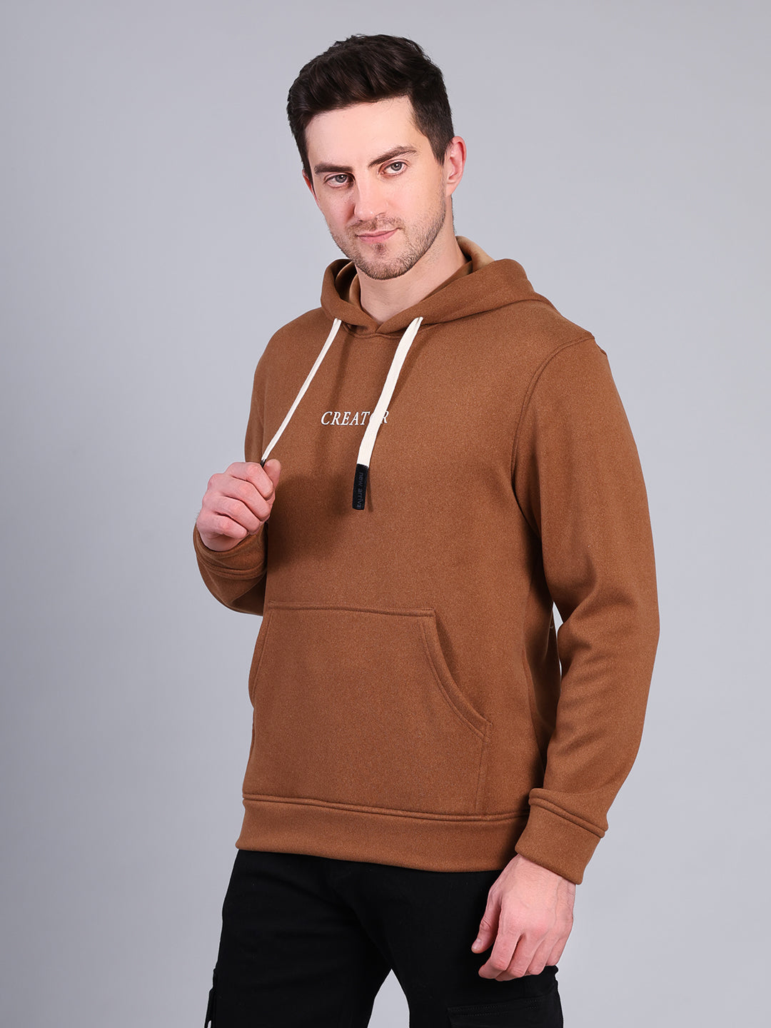 Stylox Men’s Winter Printed Hoodie | Pullover Sweatshirt with Kangaroo Pocket & Hood | Warm Casual Wear