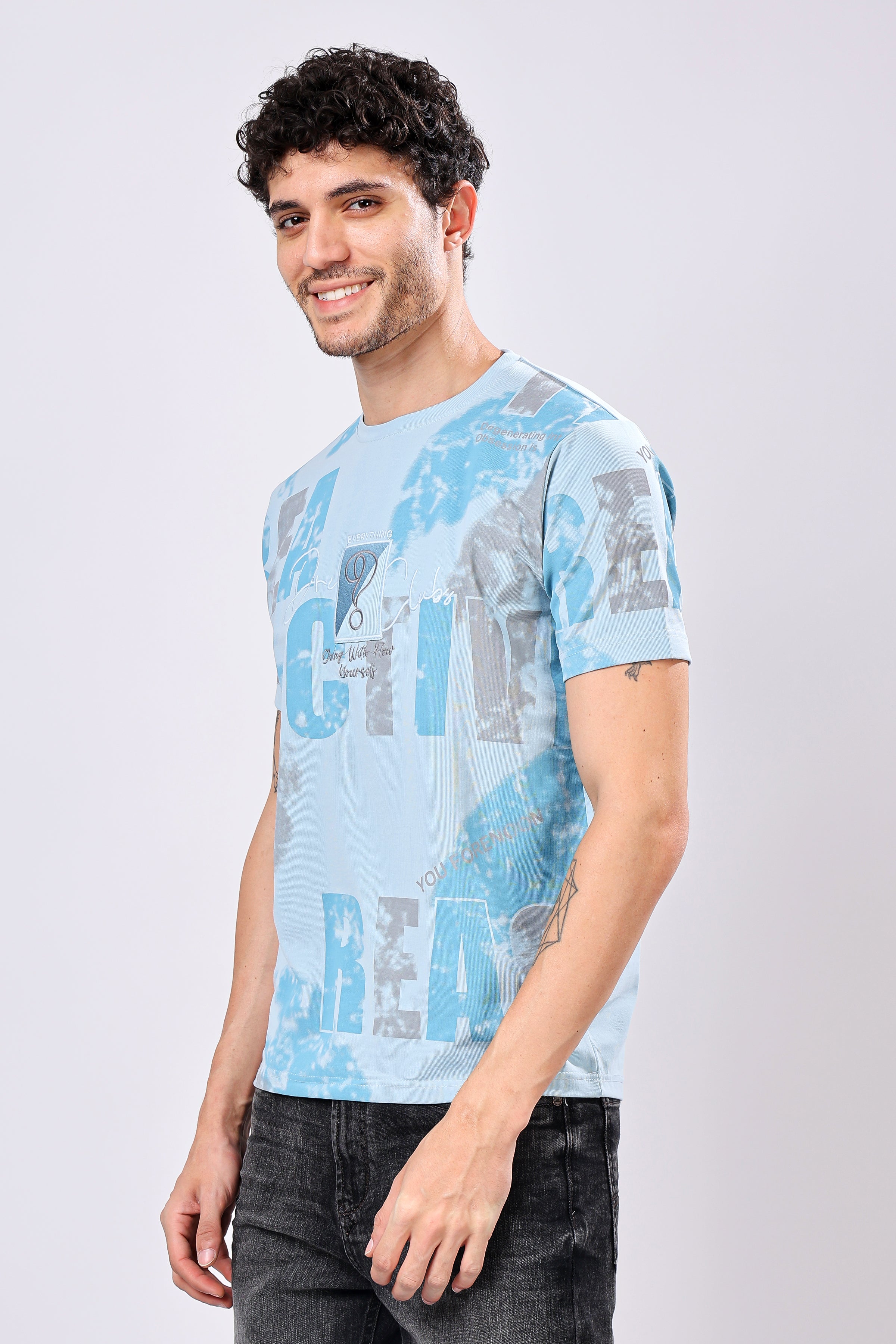 Stylox Men’s Regular Fit Round Neck Half Sleeve Printed T-Shirt | Casual Cotton Graphic Tee for Daily Wear