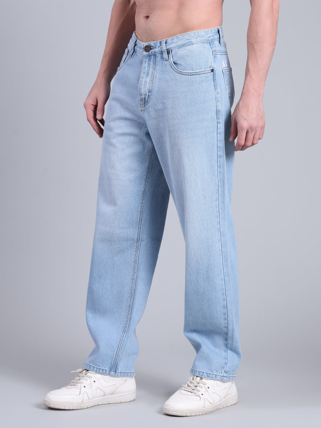 Stylox Men’s Loose Fit Jeans | Relaxed Fit Washed Denim Jeans for Men | Mid-Rise Casual & Streetwear Jeans