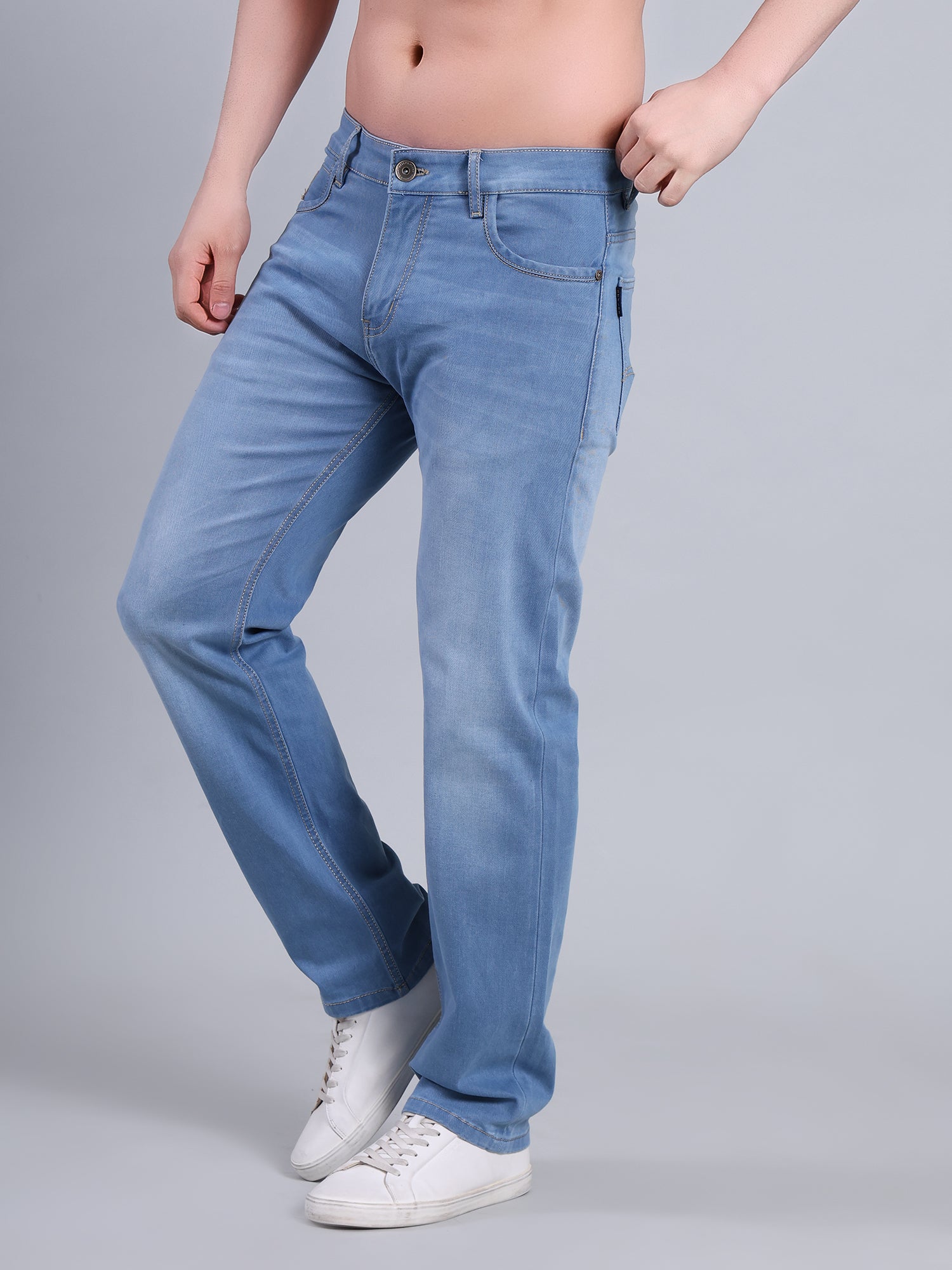 Stylox Men’s Comfort Fit Mid-Rise Jeans