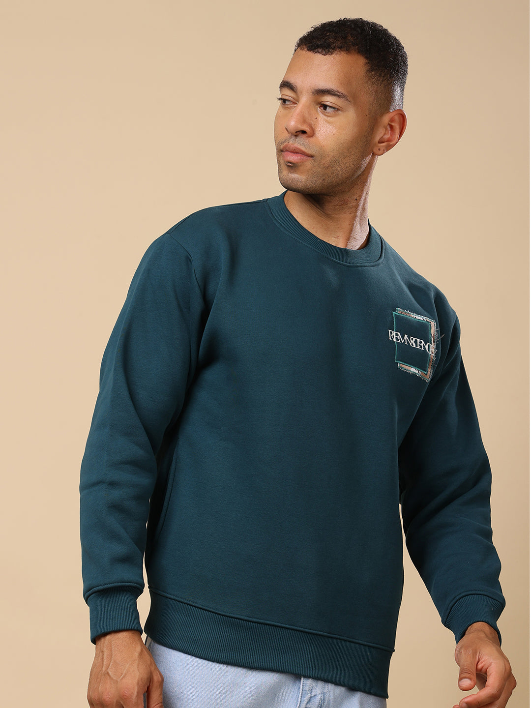Stylox Men’s Printed Round Neck Sweatshirt – Casual Comfort with Trendy Prints