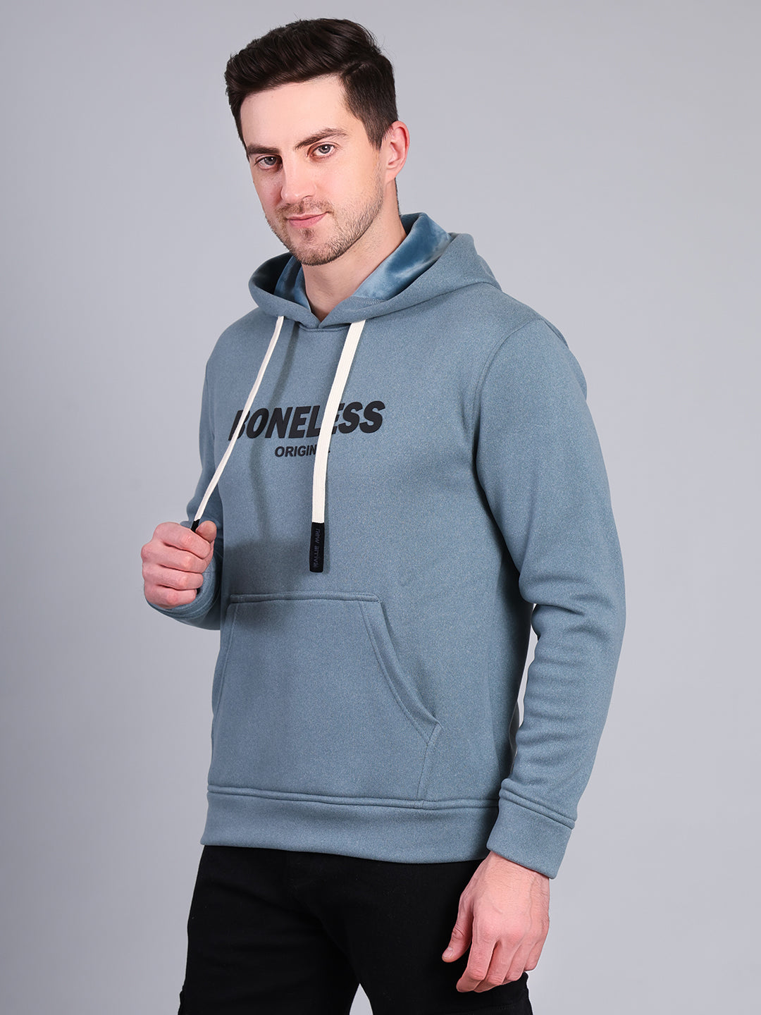 Stylox Men’s Winter Hooded Sweatshirt | Printed Pullover Hoodie with Kangaroo Pocket | Warm Casual Wear