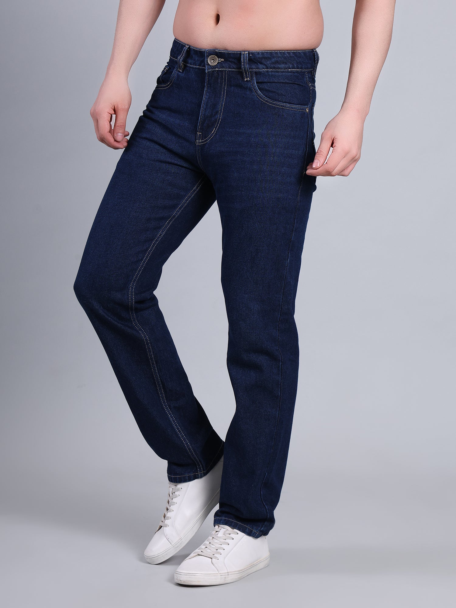 Stylox Men’s Relaxed Fit Mid-Rise Denim Jeans