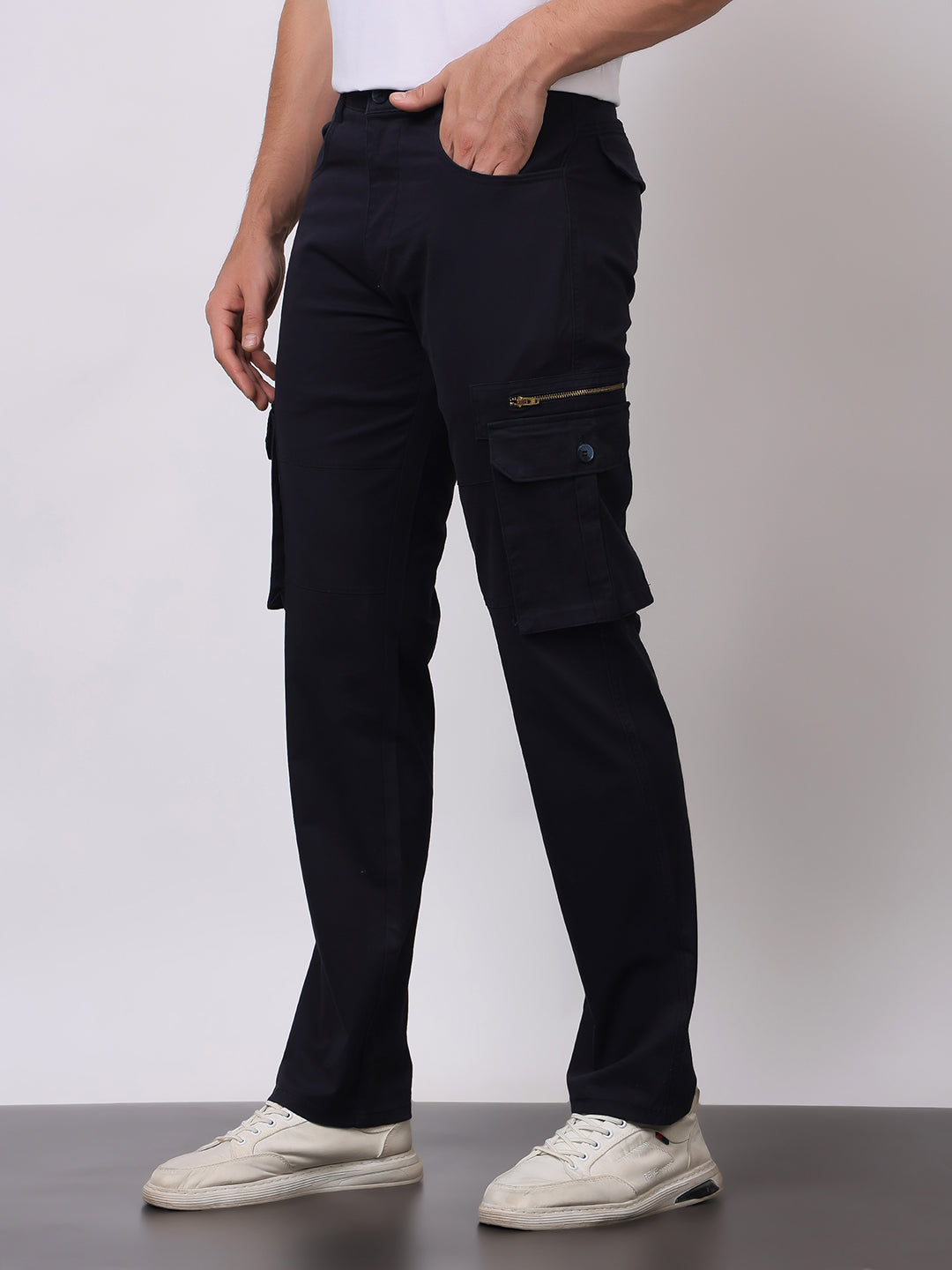 Stylox Men’s Slim Fit Cargo Pants | Cotton Casual Trousers with Multi Pockets | Stylish Outdoor & Everyday Wear Cargos for Men