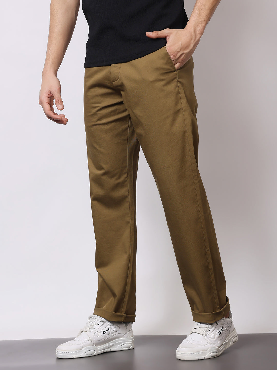 Stylox Men’s Premium Straight Fit Cotton Trousers – Casual & Office Wear Pants - Stylox