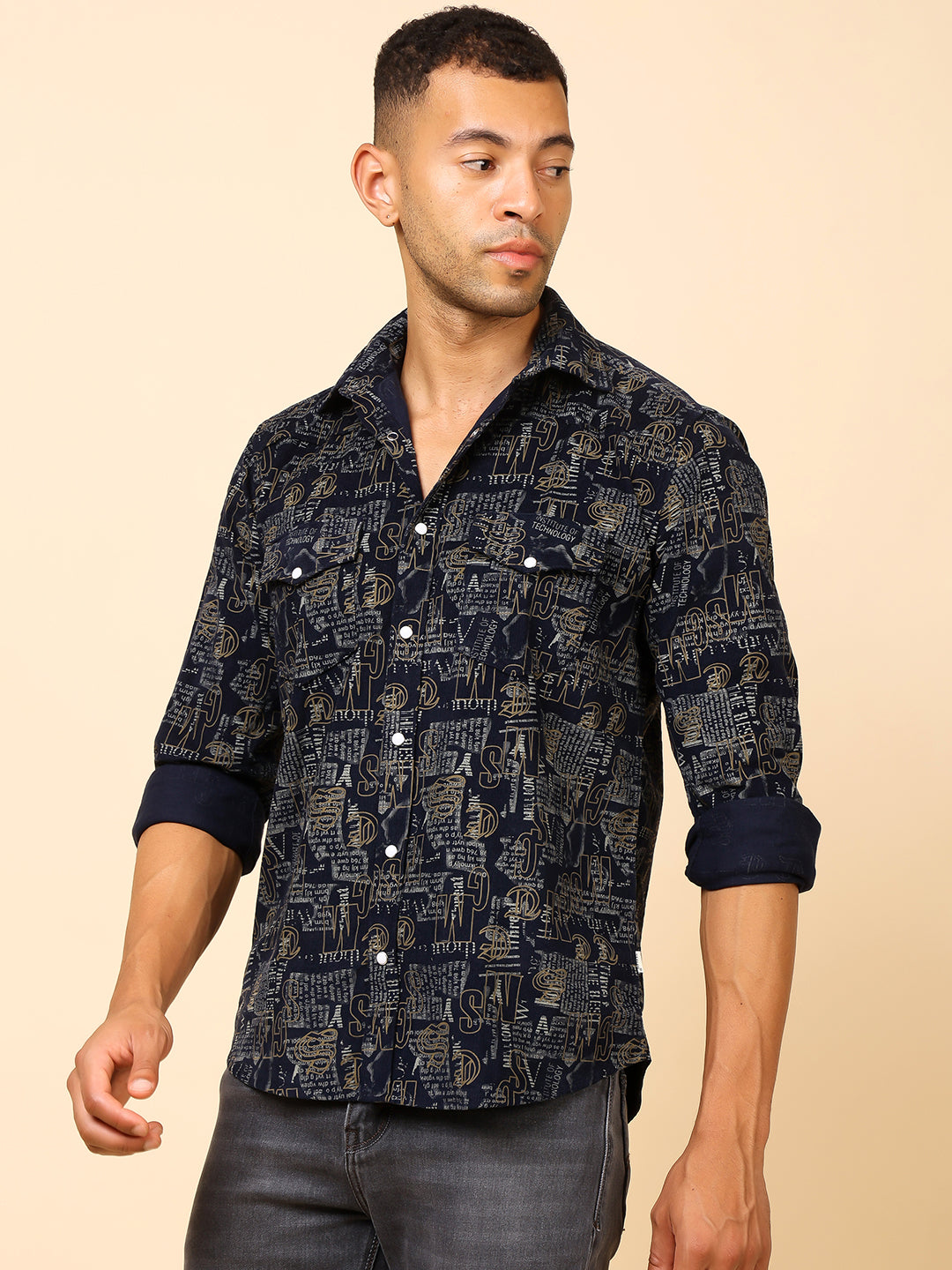 Stylox Regular Fit Full Sleeve Printed Shirt for Men