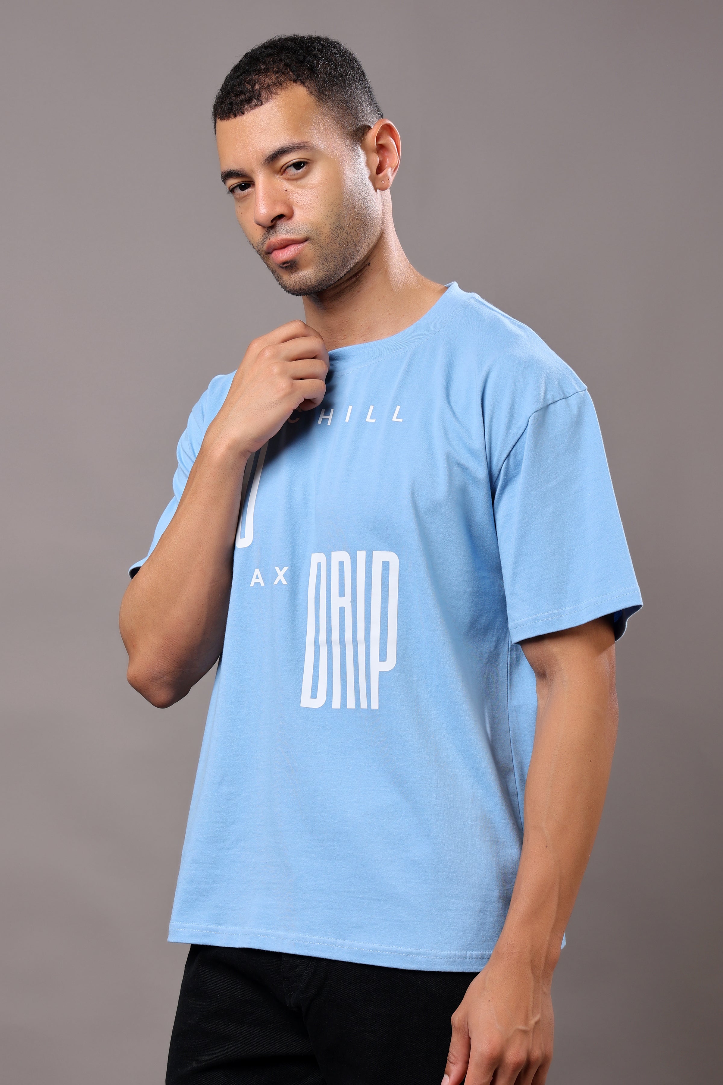 Stylox Men’s Oversized Graphic Printed Crew Neck Casual T-Shirt