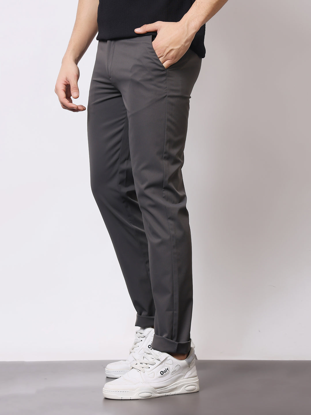 Stylox Men’s Premium Regular Fit Stretch Trousers – Formal & Casual Pants | Wrinkle-Free Office Wear - Stylox