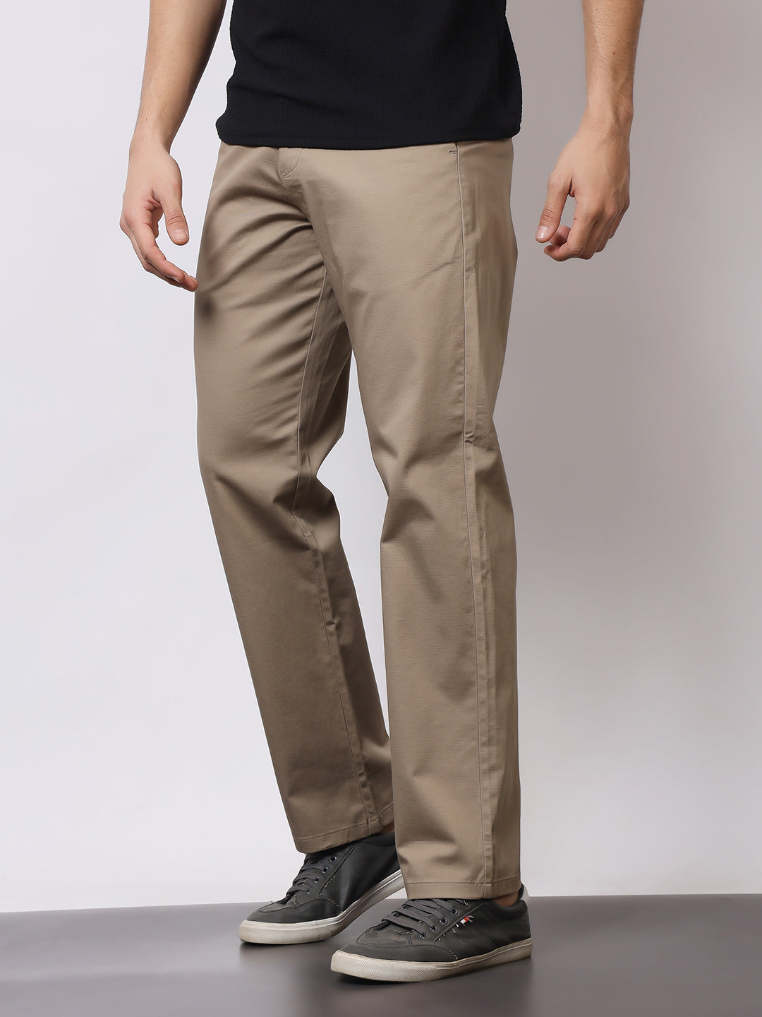 Stylox Men’s Premium Straight Fit Cotton Trousers – Casual & Office Wear Pants - Stylox