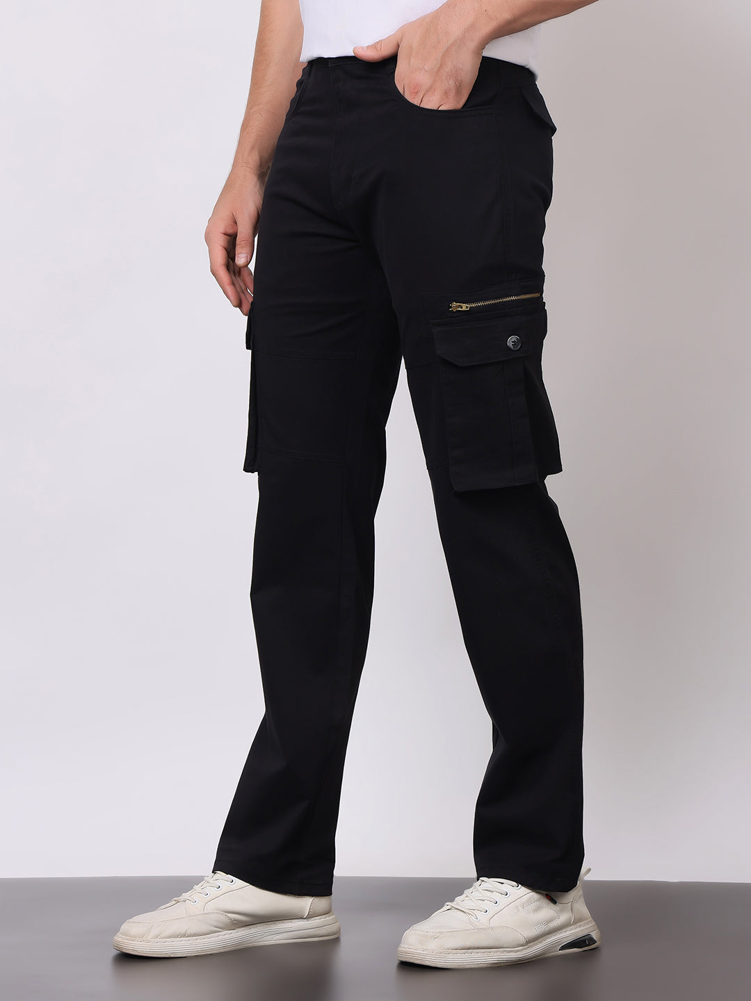 Stylox Men’s Slim Fit Cargo Pants | Cotton Casual Trousers with Multi Pockets | Stylish Outdoor & Everyday Wear Cargos for Men