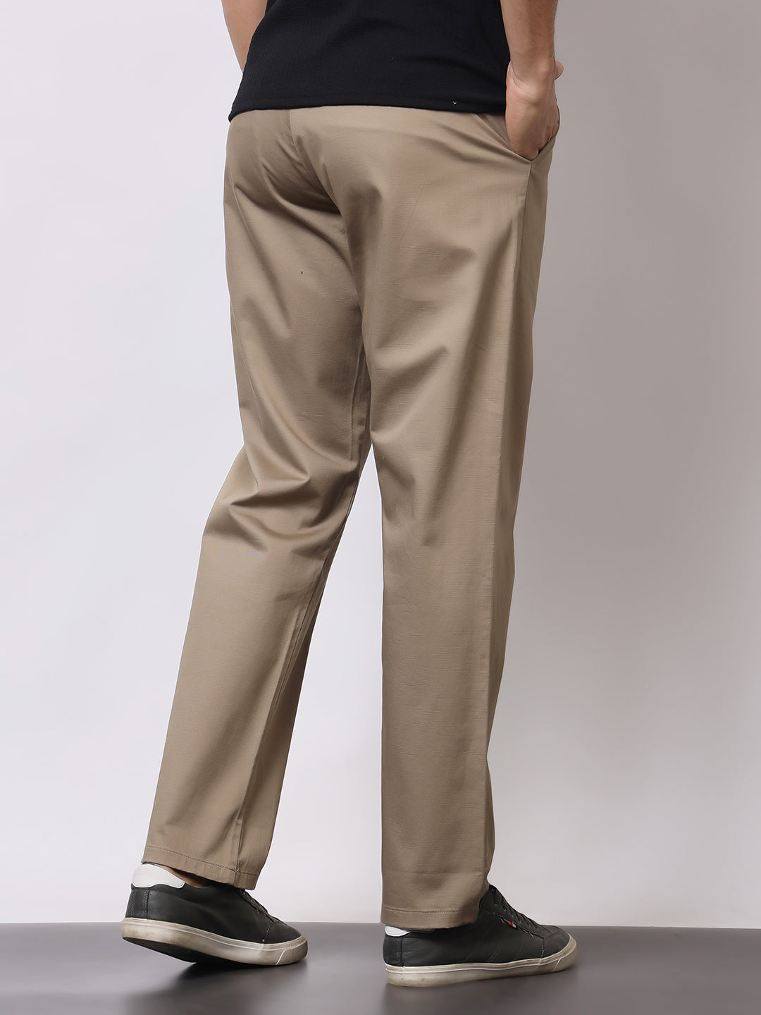 Stylox Men’s Premium Straight Fit Cotton Trousers – Casual & Office Wear Pants - Stylox