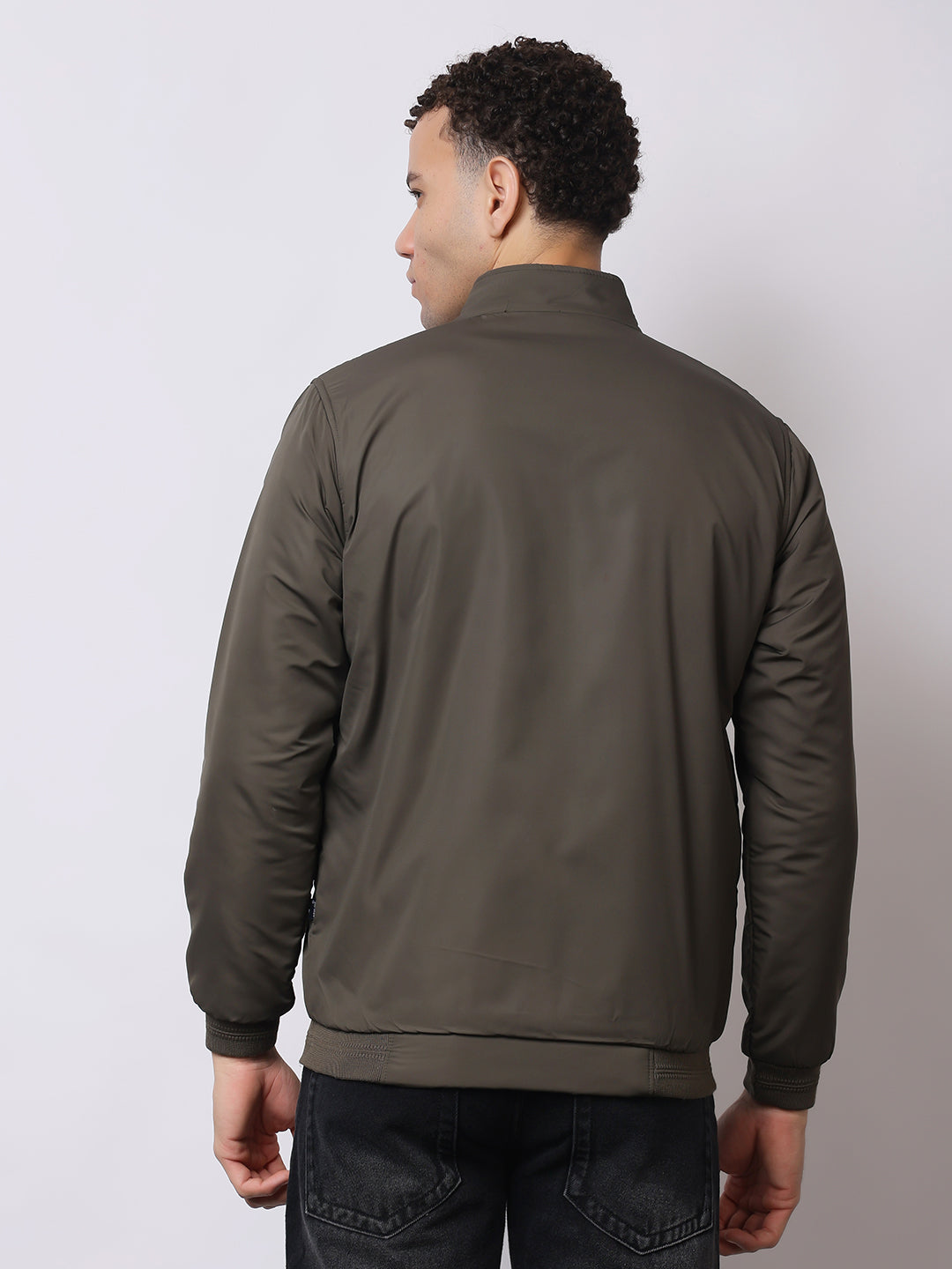 Stylox Men’s High-Neck Winter Jacket – Lightweight Windcheater with Warm Lining & Full-Zip Closure