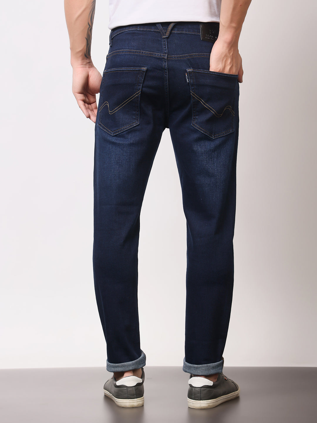 Stylox Men’s Ankle Fit Washed Jeans | Stretchable Denim Jeans for Men | Stylish Tapered Fit Casual Jeans for Trendy Look