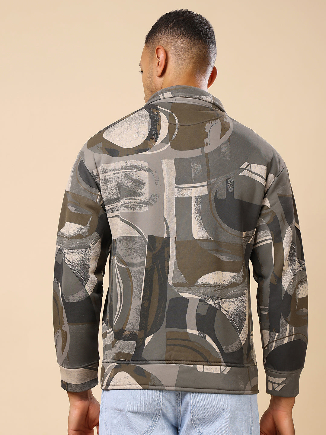 Stylox Men’s Printed Full Sleeve Jacket with Button Closure – Bold Style, Effortless Comfort