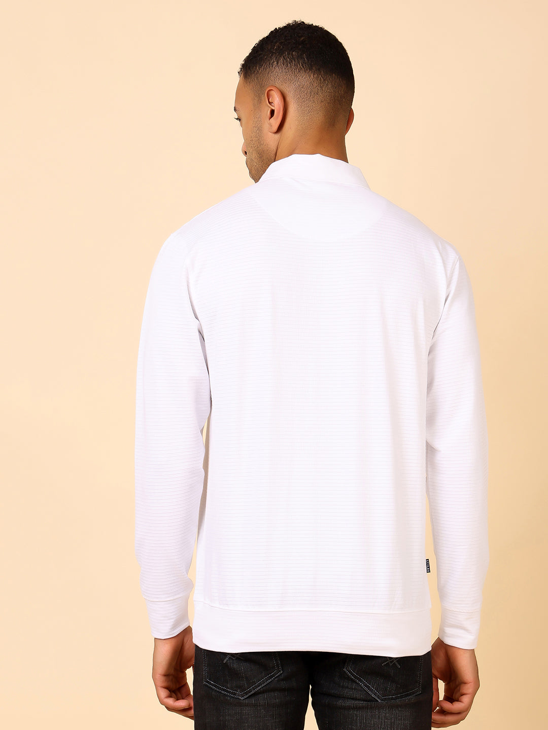 Stylox Men’s Polo Neck Sweatshirt with Button Placket