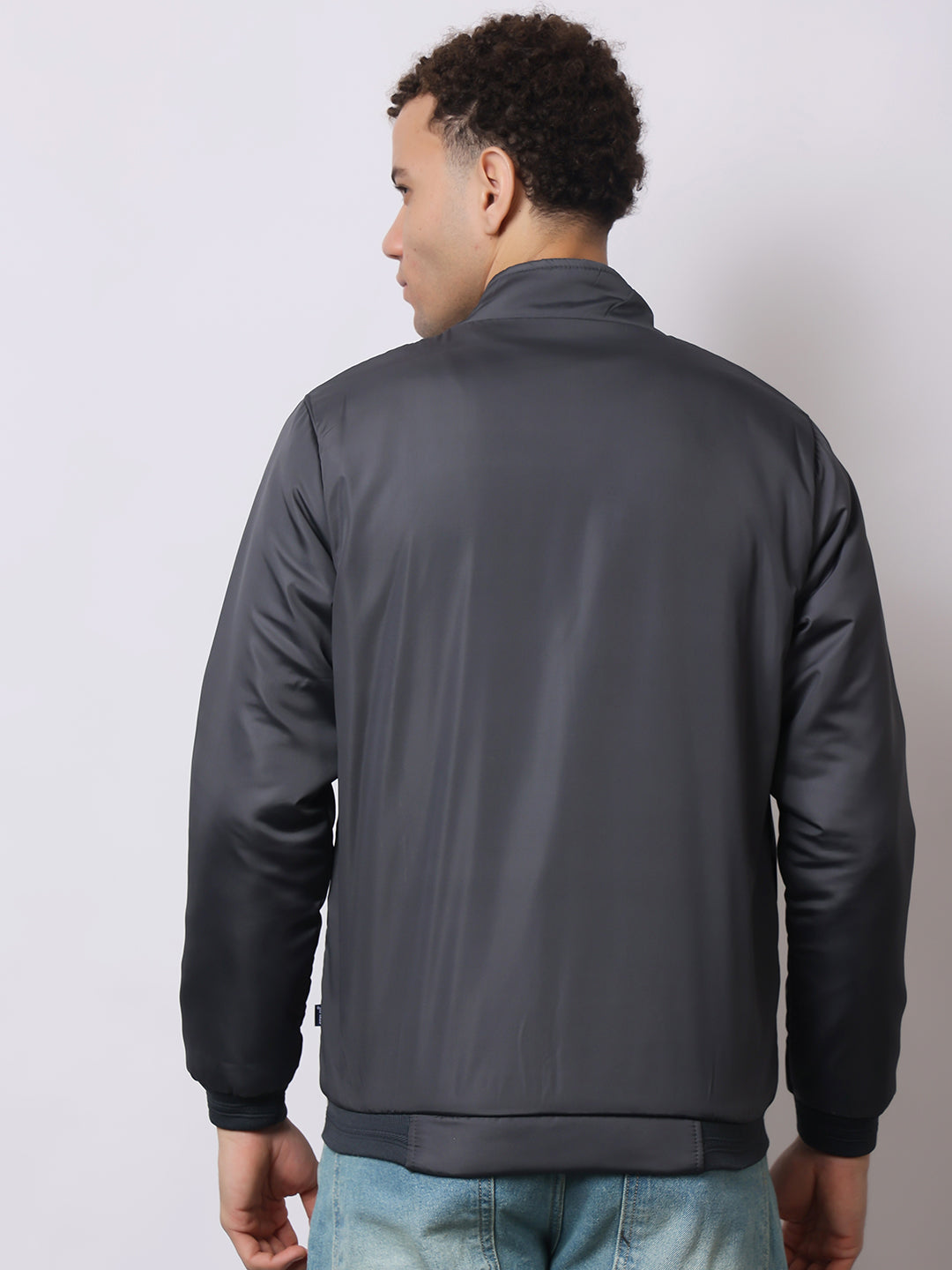 Stylox Men’s High-Neck Winter Jacket – Lightweight Windcheater with Warm Lining & Full-Zip Closure