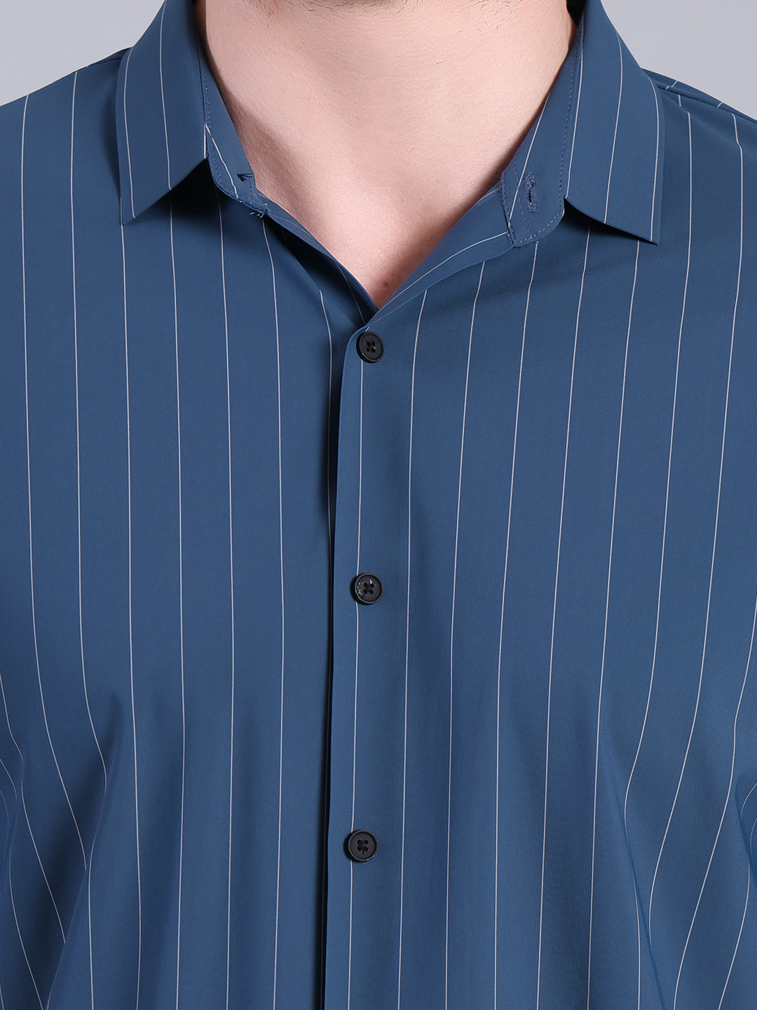 Stylox Men’s Striped Partywear Shirt | Slim Fit Full Sleeve Formal-Casual Shirt For Men