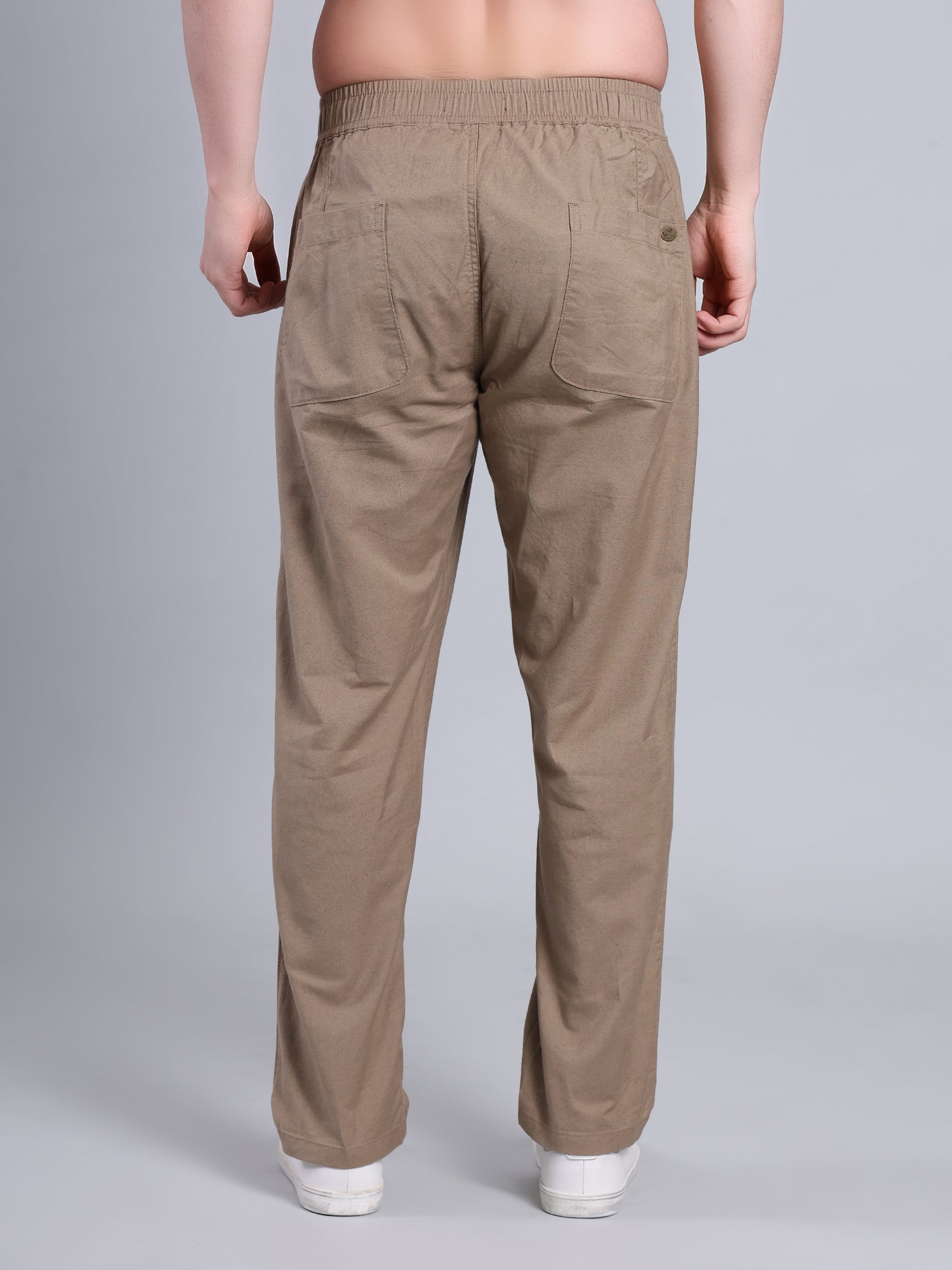 Stylox Men’s Cotton Linen Blend Trousers | Regular Fit Pleated Pants