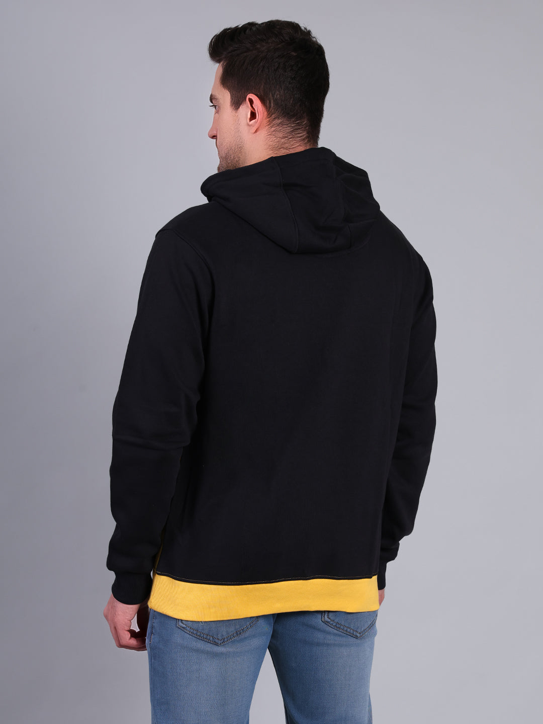 Stylox Men’s Printed Winter Hoodie | Colorblock Pullover Hoodie with Kangaroo Pocket | Warm Full Sleeve Hooded Sweatshirt