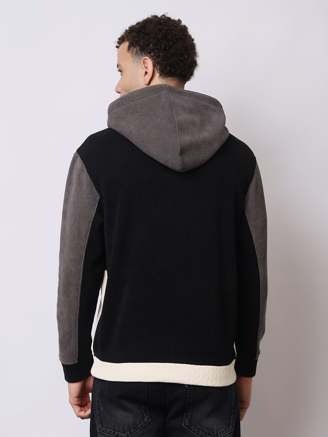 Stylox Men’s Colorblock Winter Hoodie – Warm Fleece Pullover with Kangaroo Pocket & Drawstring Hood