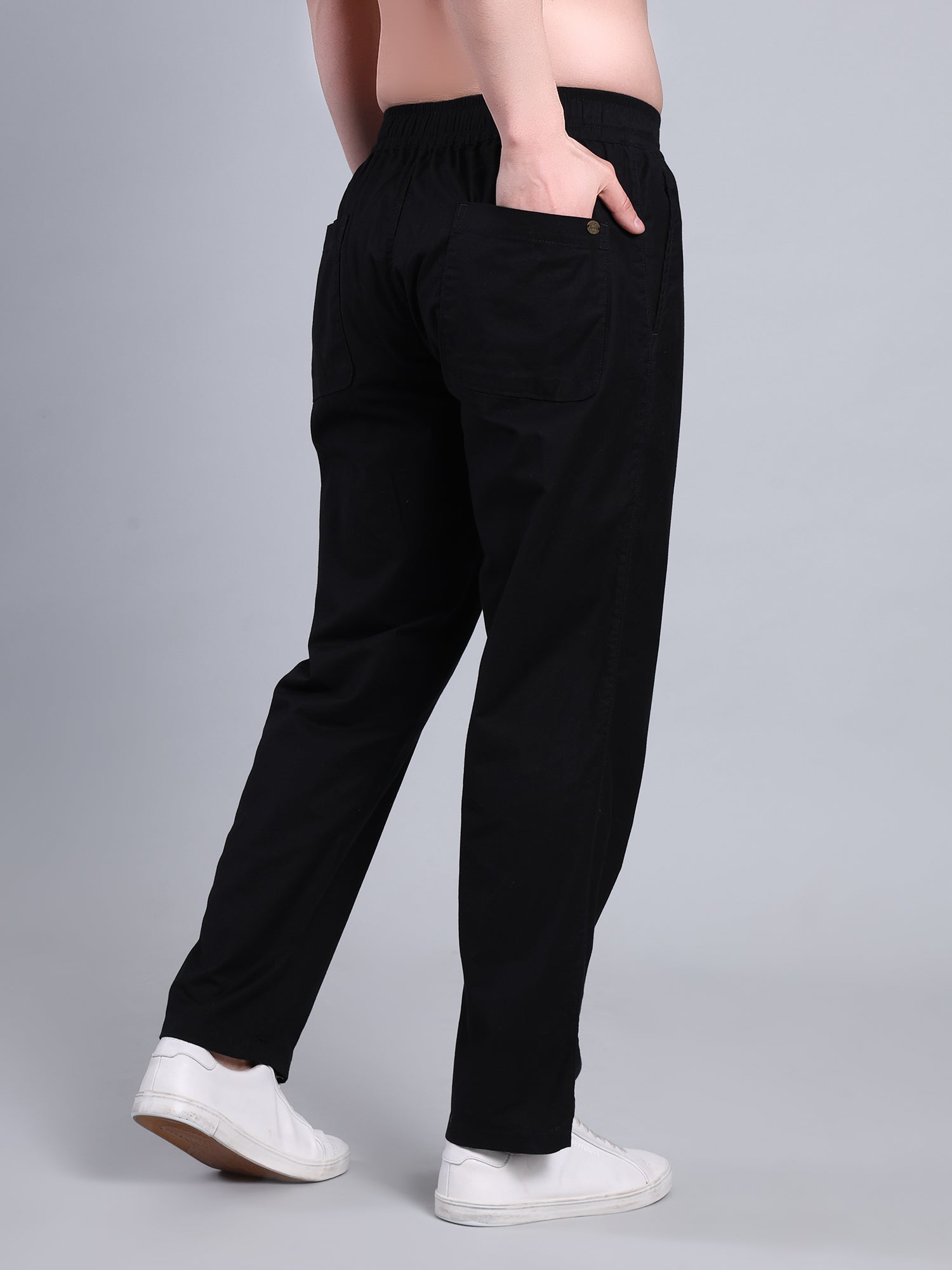 Stylox Men’s Cotton Linen Blend Trousers | Regular Fit Pleated Pants