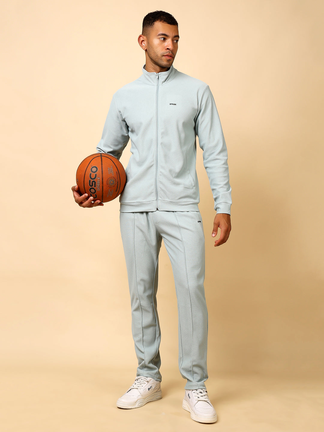Stylox Men’s Solid Tracksuit – Stylish Full Set for Sports, Gym & Casual Wear