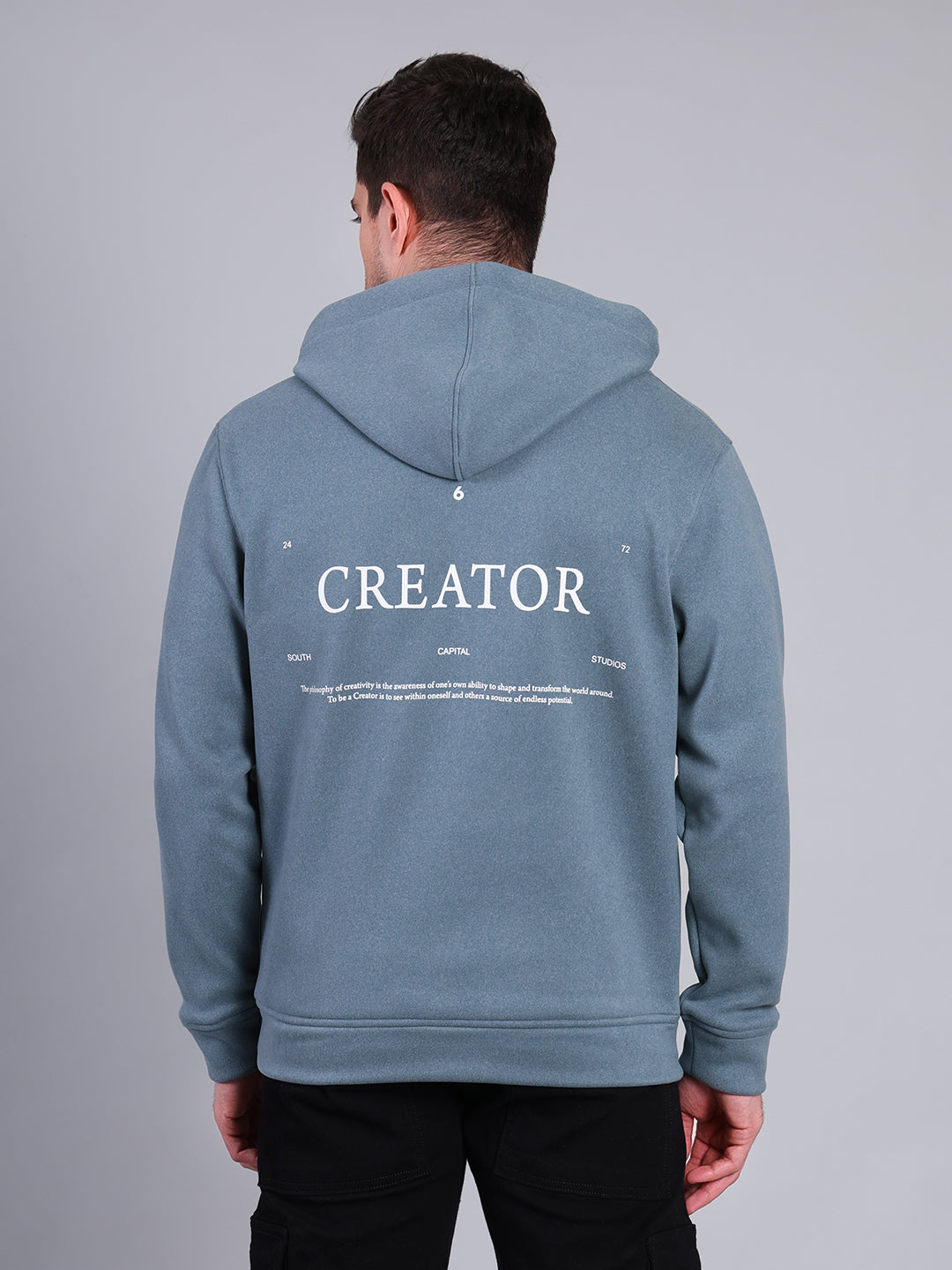 Stylox Men’s Winter Printed Hoodie | Pullover Sweatshirt with Kangaroo Pocket & Hood | Warm Casual Wear