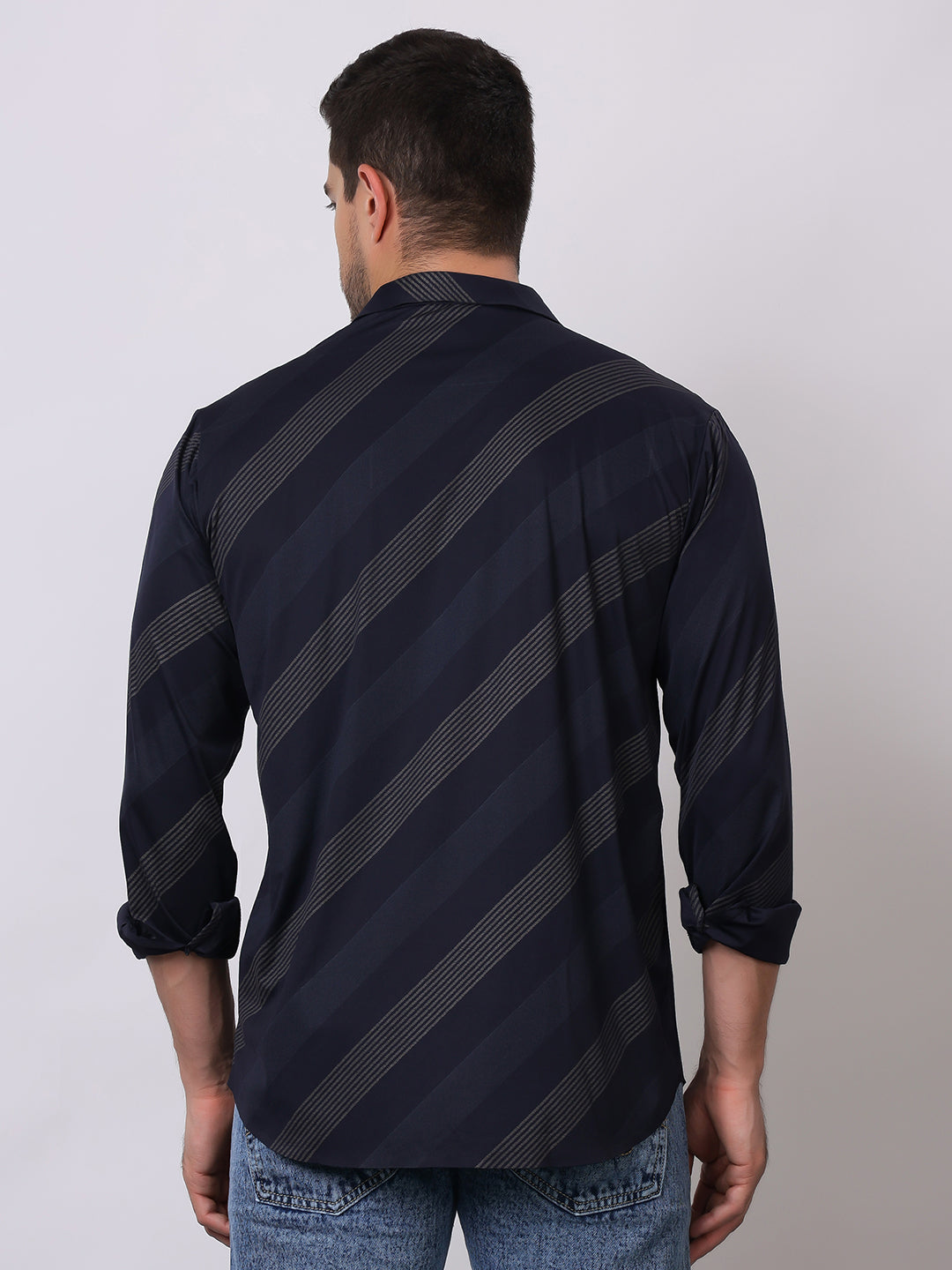 Stylox Premium Full Sleeve Striped Men’s Shirt | Stylish Slim Fit Casual & Formal Wear