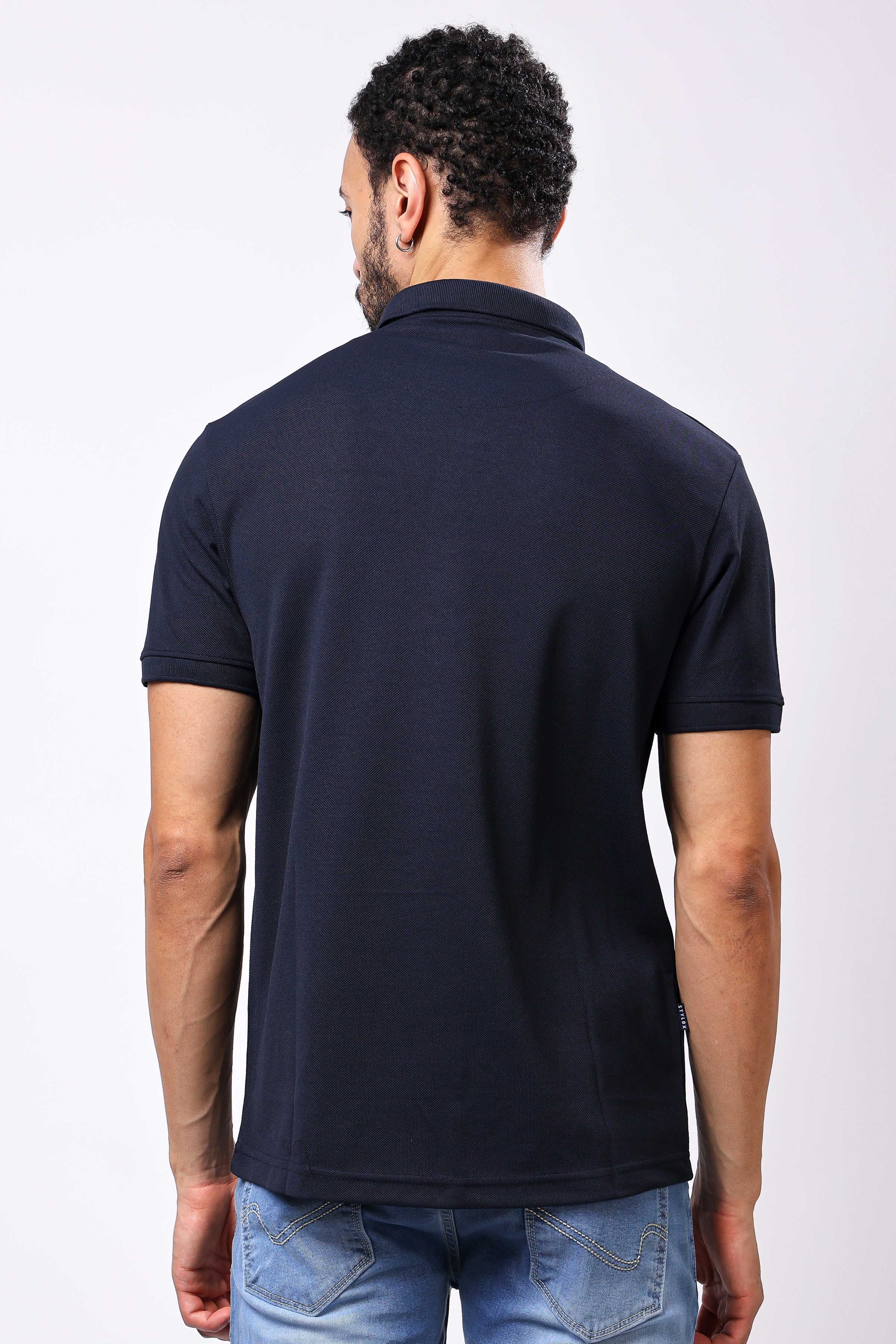 Stylox Solid Polo T-Shirt For Men