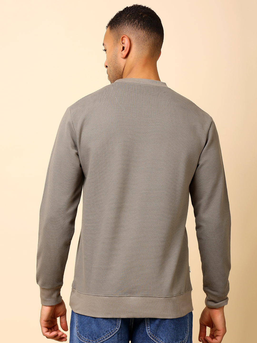 Stylox Men’s Colorblock Crew Neck Sweatshirt with “Revolution” Print