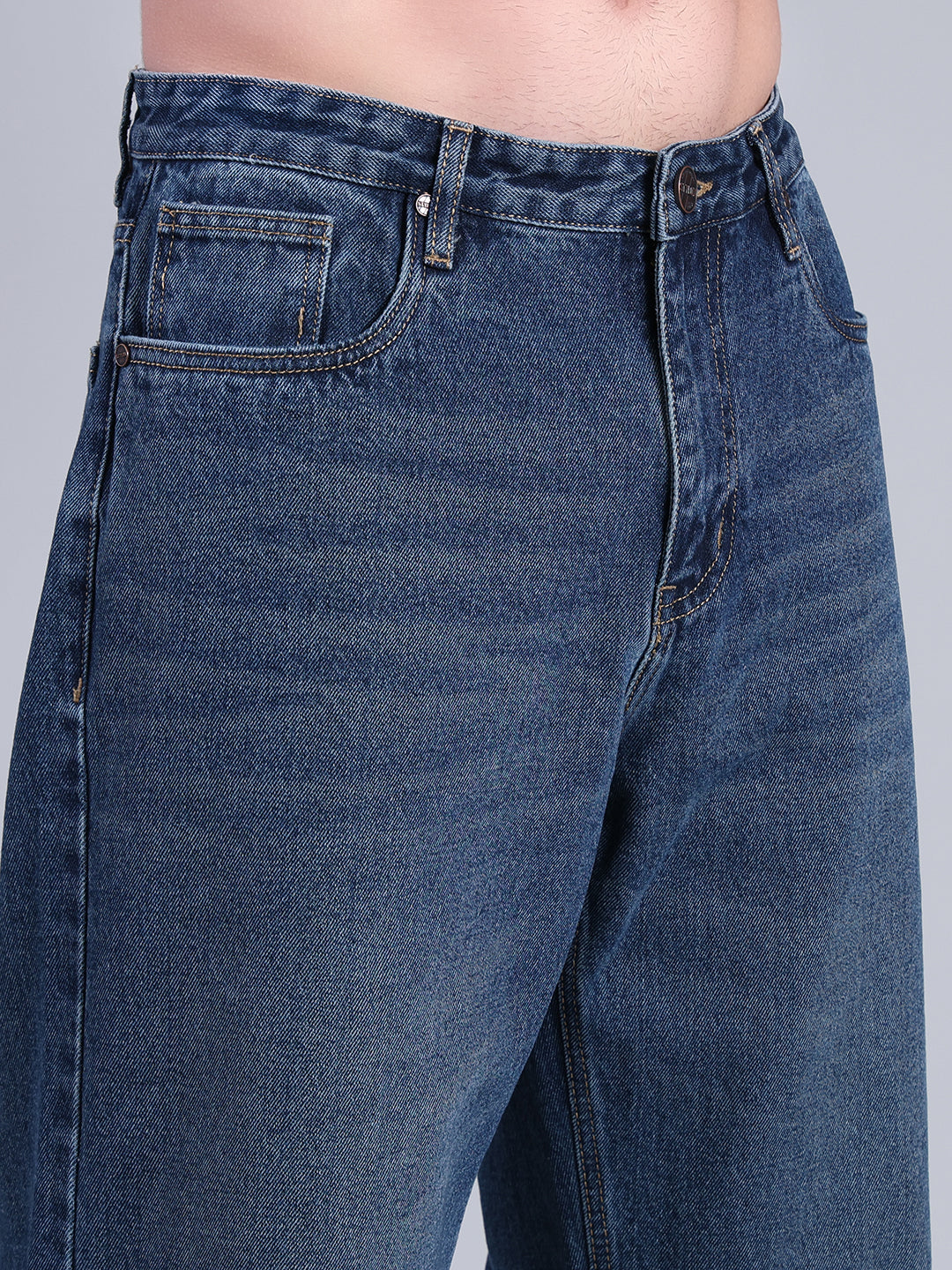 Stylox Men’s Loose Fit Straight Leg Denim Jeans