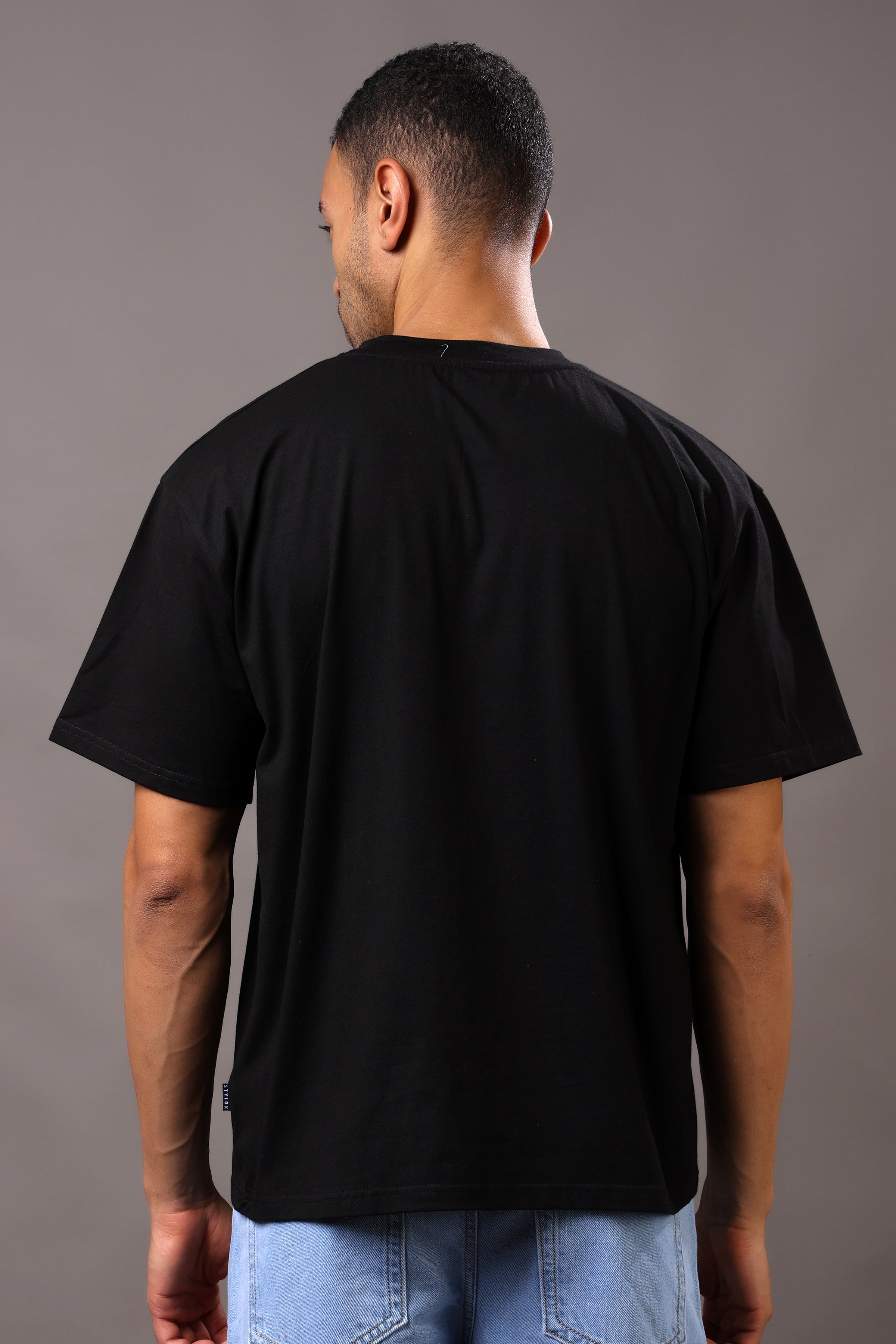 Stylox Men’s Oversized Graphic Printed T-Shirt – Casual Crew Neck
