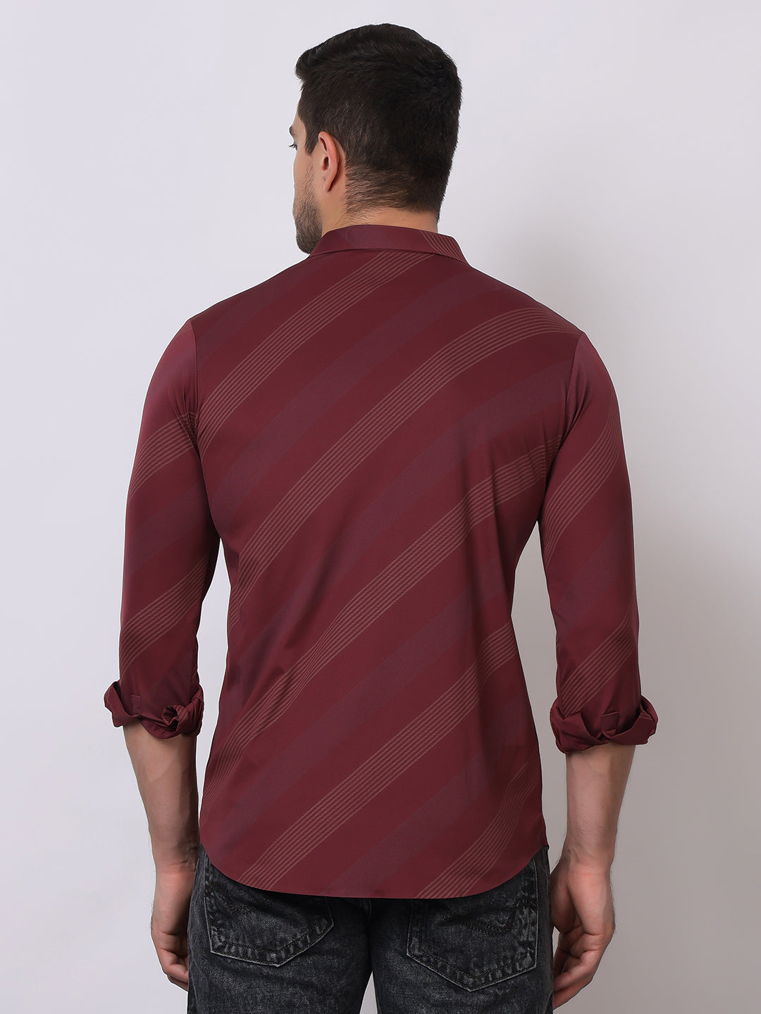 Stylox Premium Full Sleeve Striped Men’s Shirt | Stylish Slim Fit Casual & Formal Wear