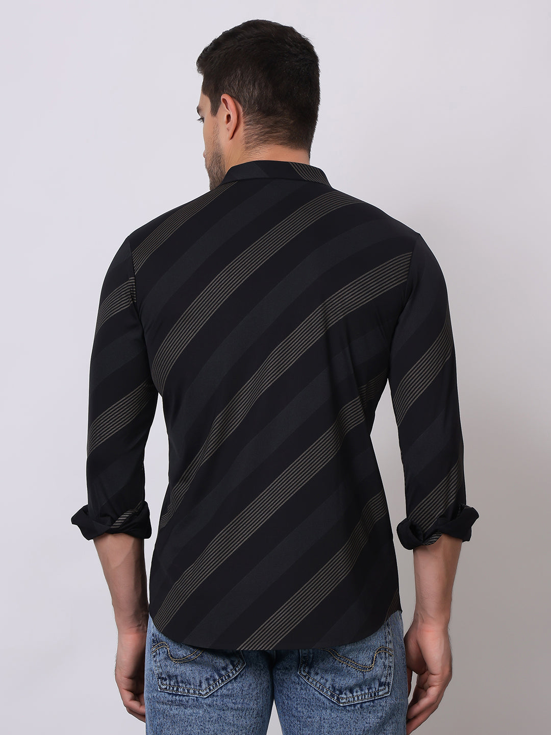 Stylox Premium Full Sleeve Striped Men’s Shirt | Stylish Slim Fit Casual & Formal Wear