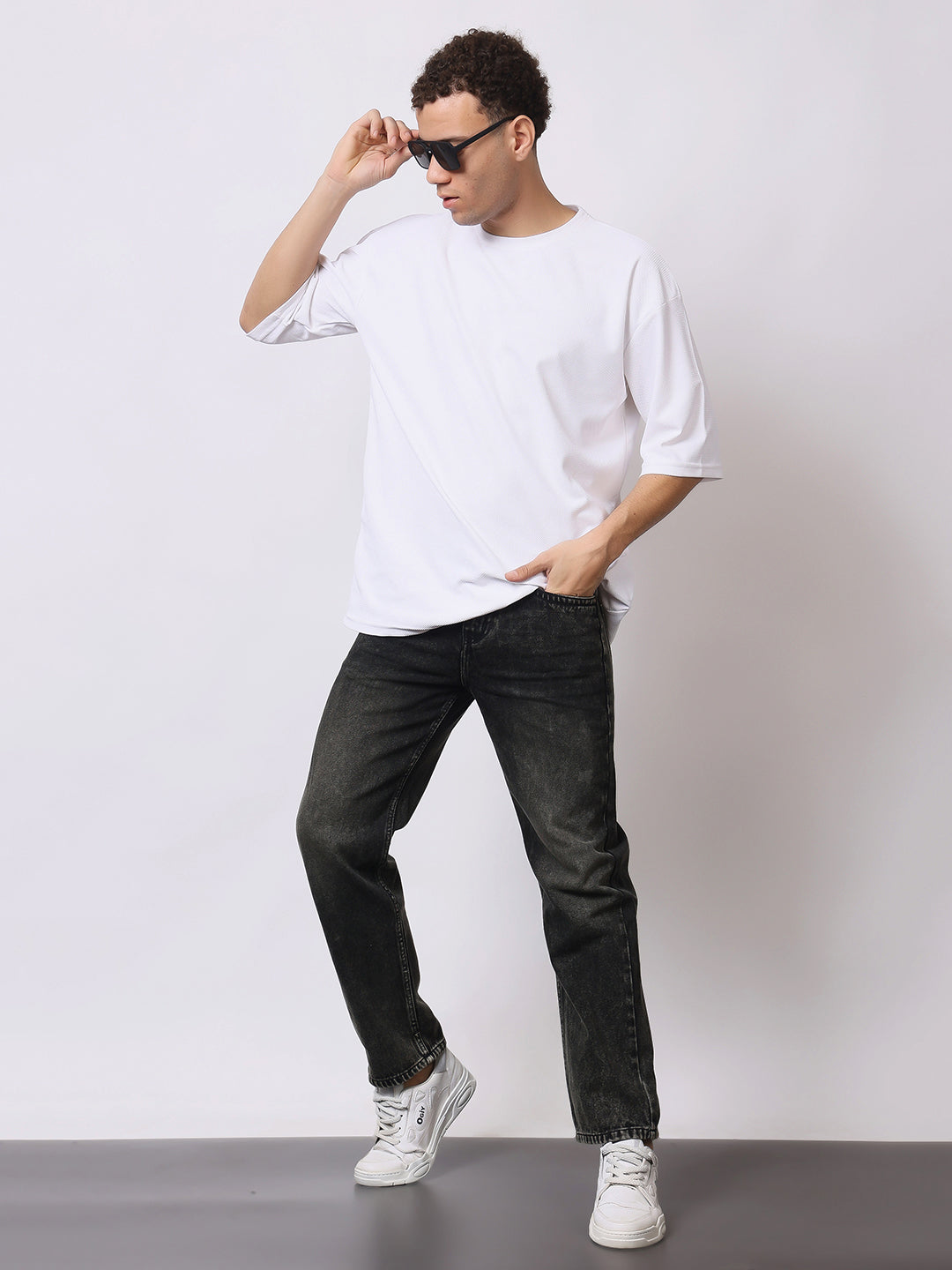 Stylox Men’s Relaxed Fit Dusty Black Jeans | Dusty Black Straight Fit Denim for Everyday Casual & Streetwear Style - Stylox