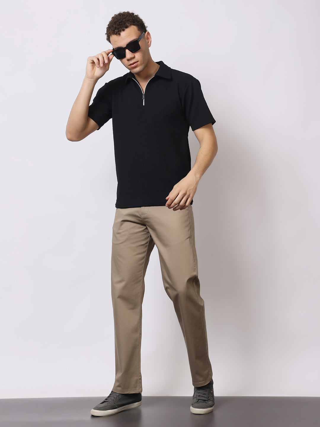 Stylox Men’s Premium Straight Fit Cotton Trousers – Casual & Office Wear Pants - Stylox