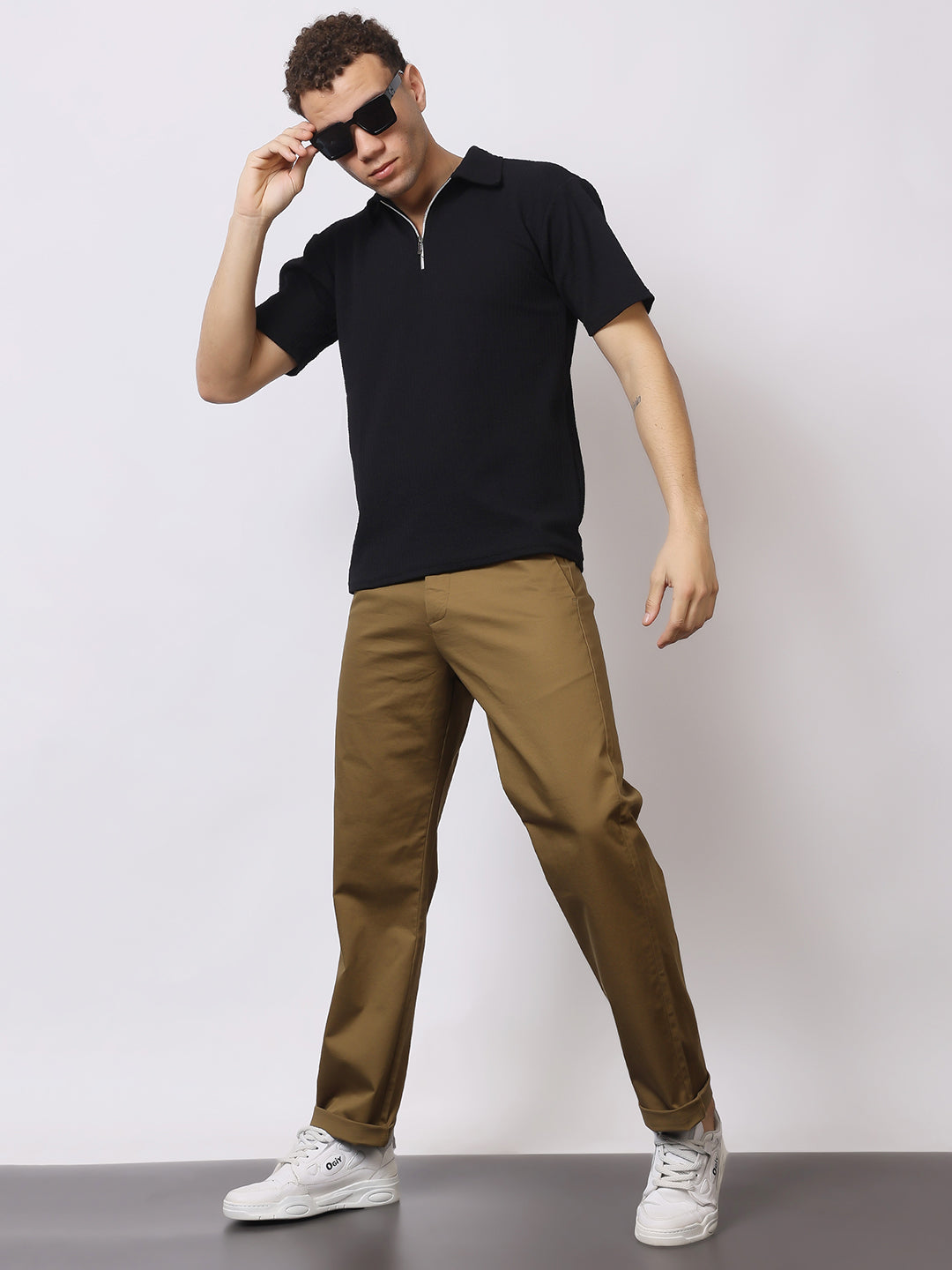 Stylox Men’s Premium Straight Fit Cotton Trousers – Casual & Office Wear Pants - Stylox