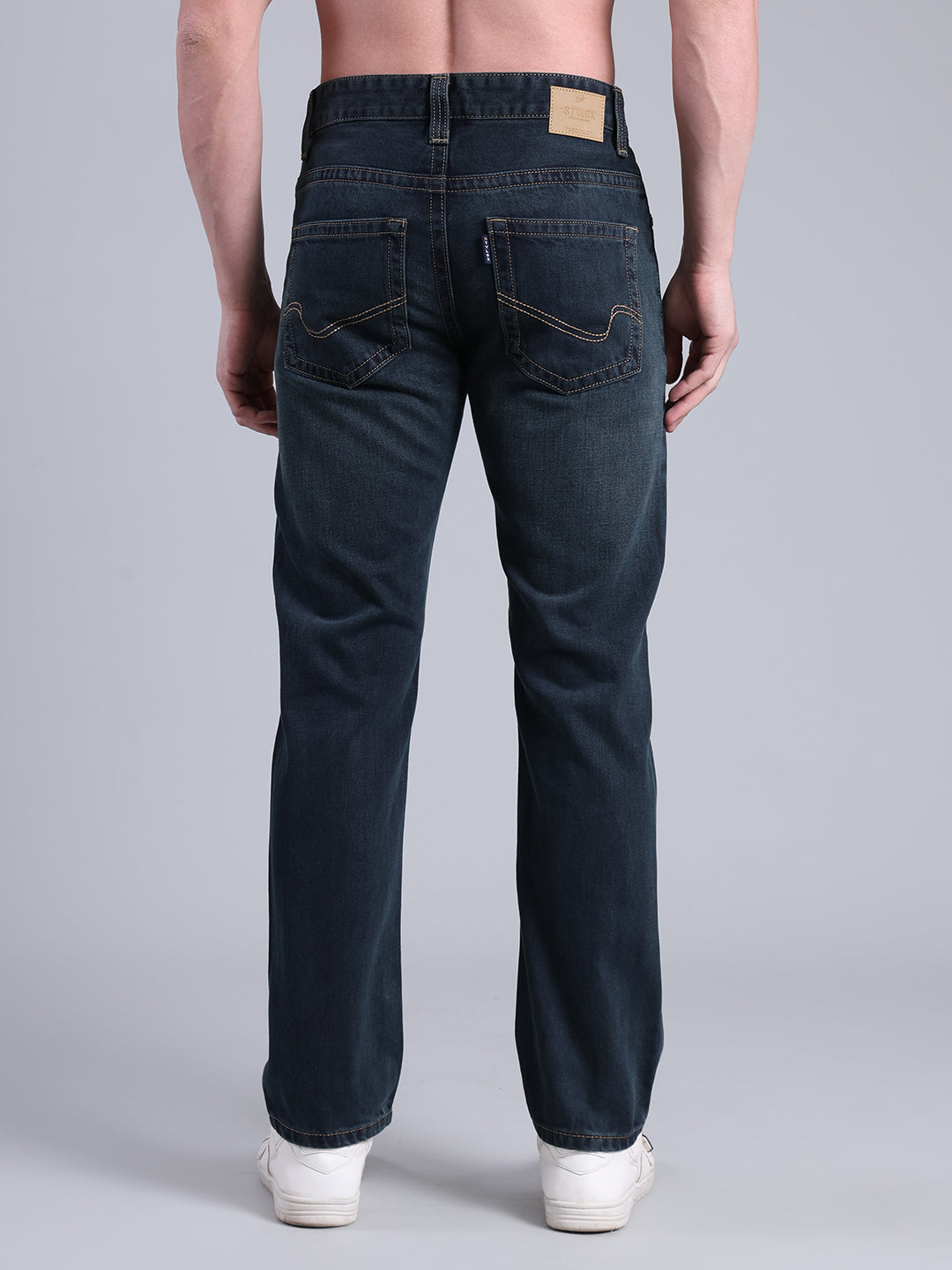 Stylox Men’s Comfort Fit Jeans | Mid Rise Straight Leg Premium Denim for Everyday Wear