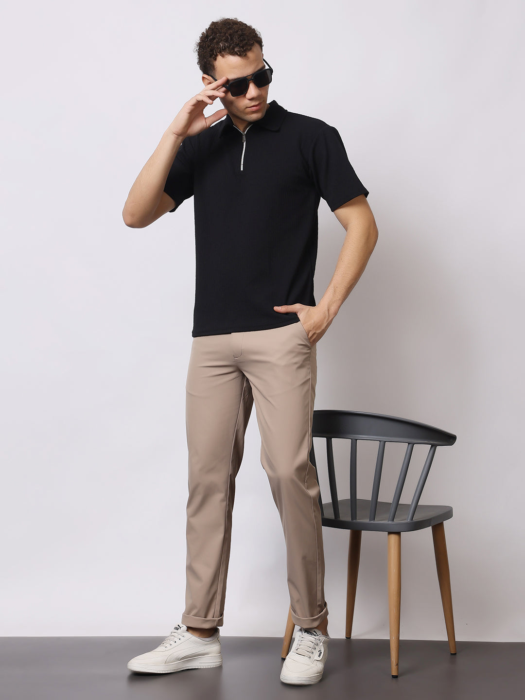 Stylox Men’s Premium Regular Fit Stretch Trousers – Formal & Casual Pants | Wrinkle-Free Office Wear - Stylox