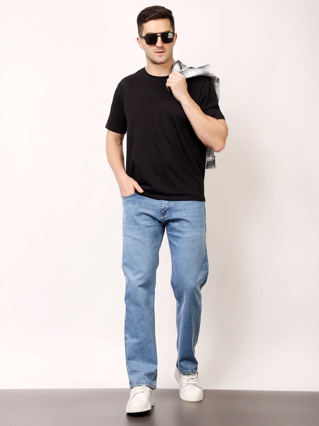 Stylox Comfort Fit Solid Men’s Jeans – Relaxed Style & All-Day Comfort J-11